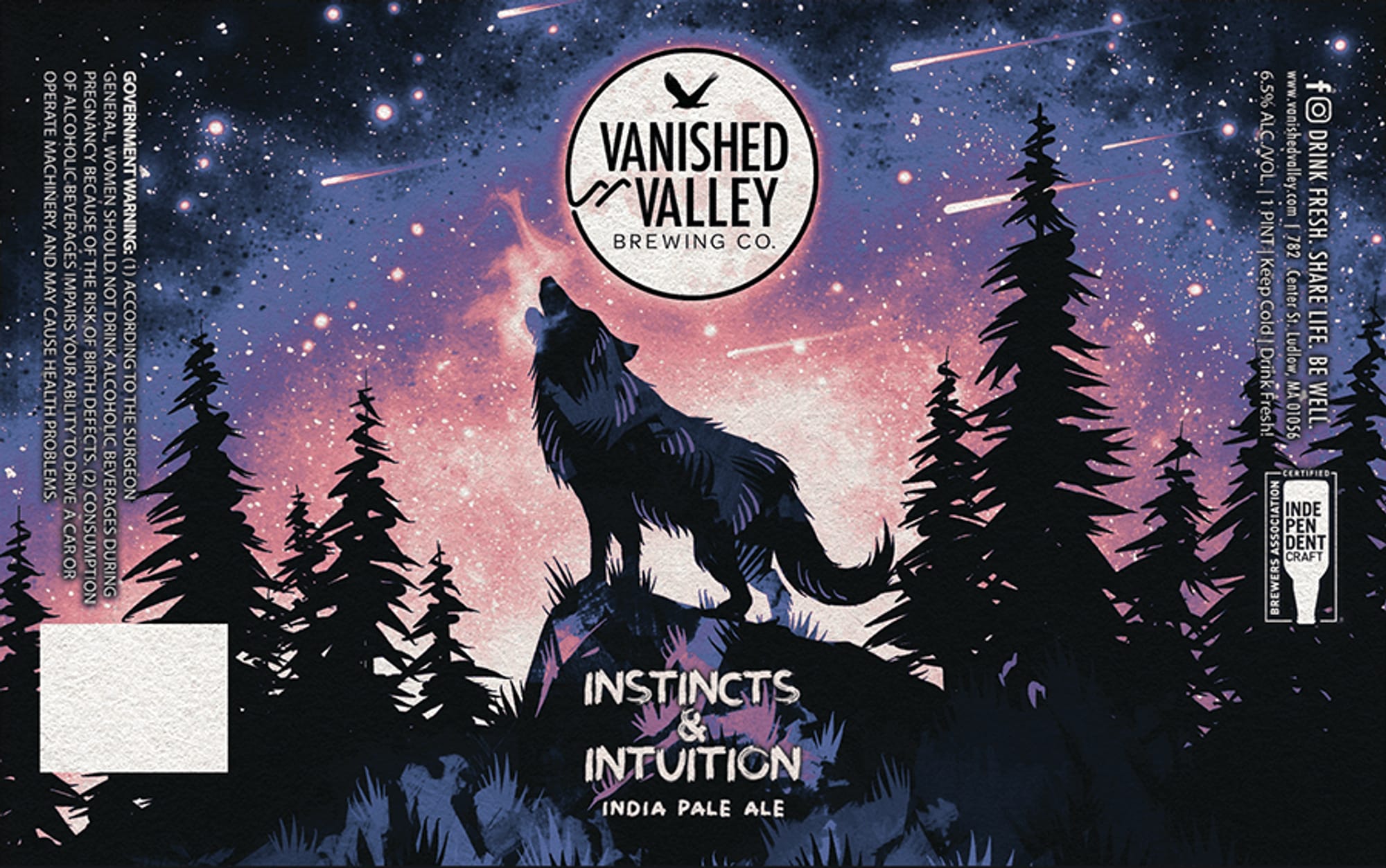Instincts & Intuition by Vanished Valley Brewing Co. - beer label