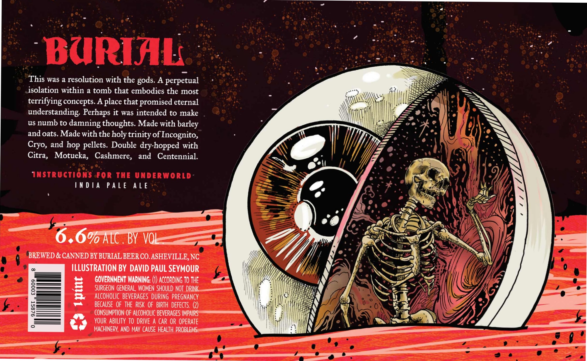 Instructions for the Underworld by Burial Beer Co. - beer label