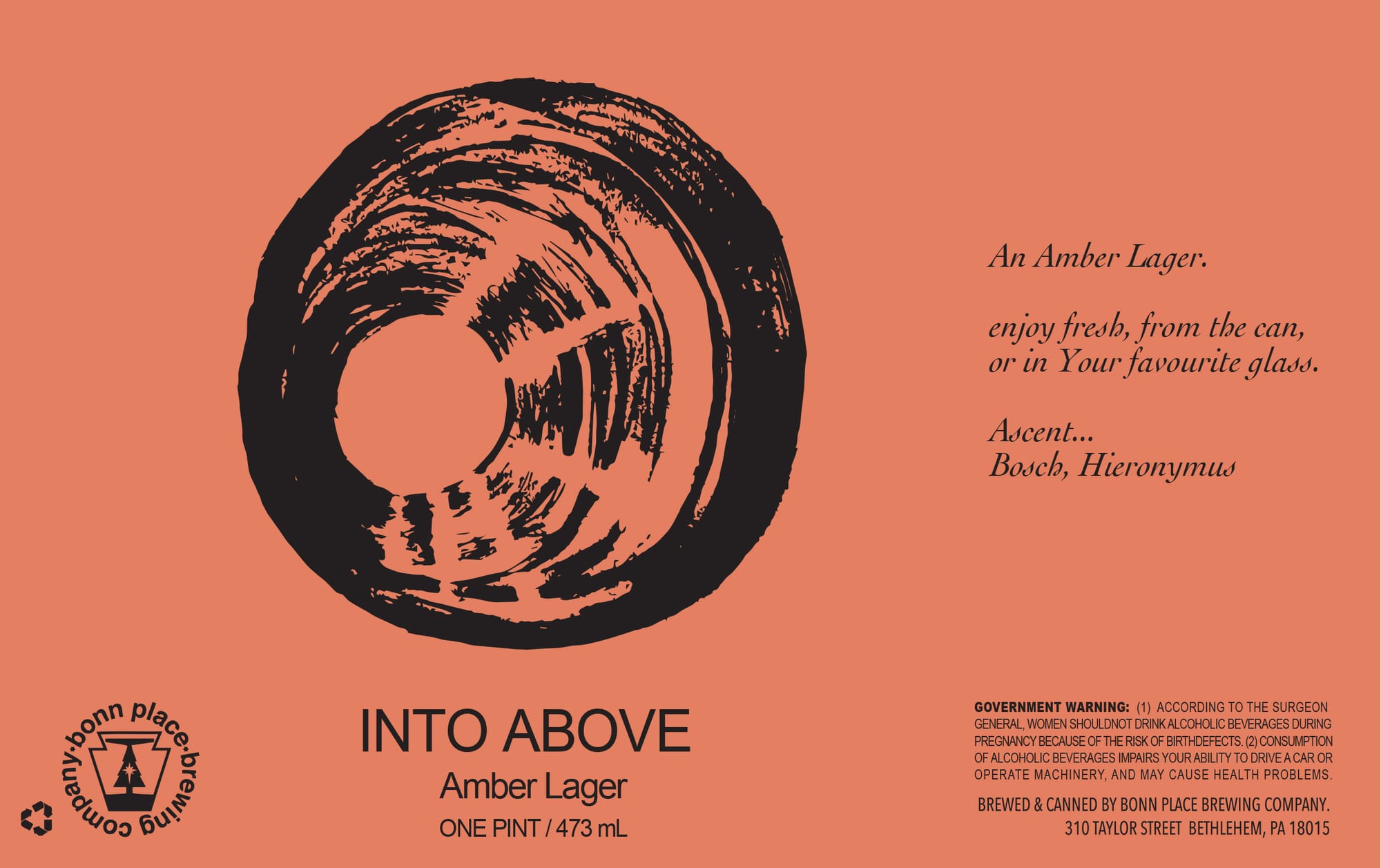 Into Above by Bonn Place Brewing Company - beer label