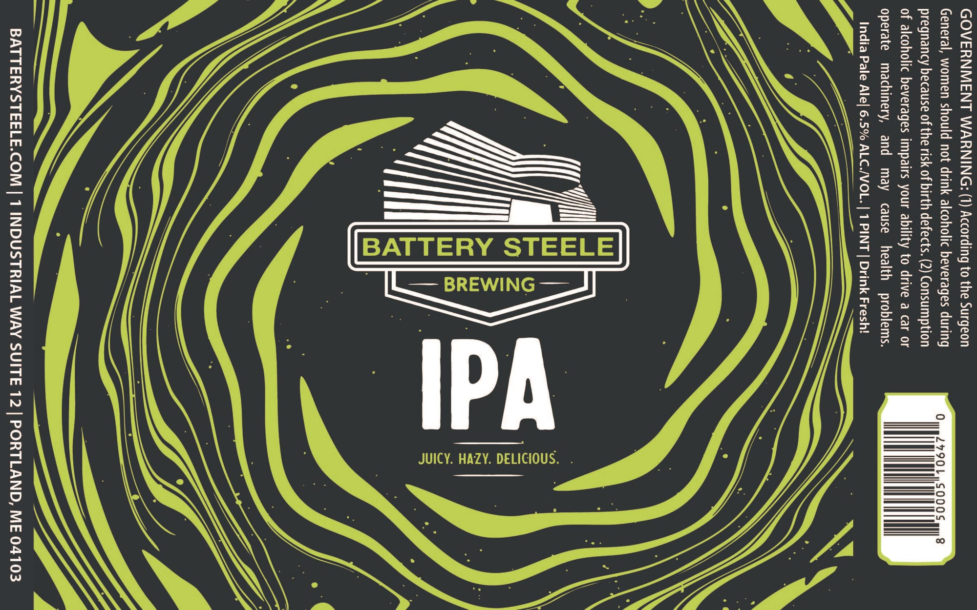 IPA by Battery Steele Brewing - beer label