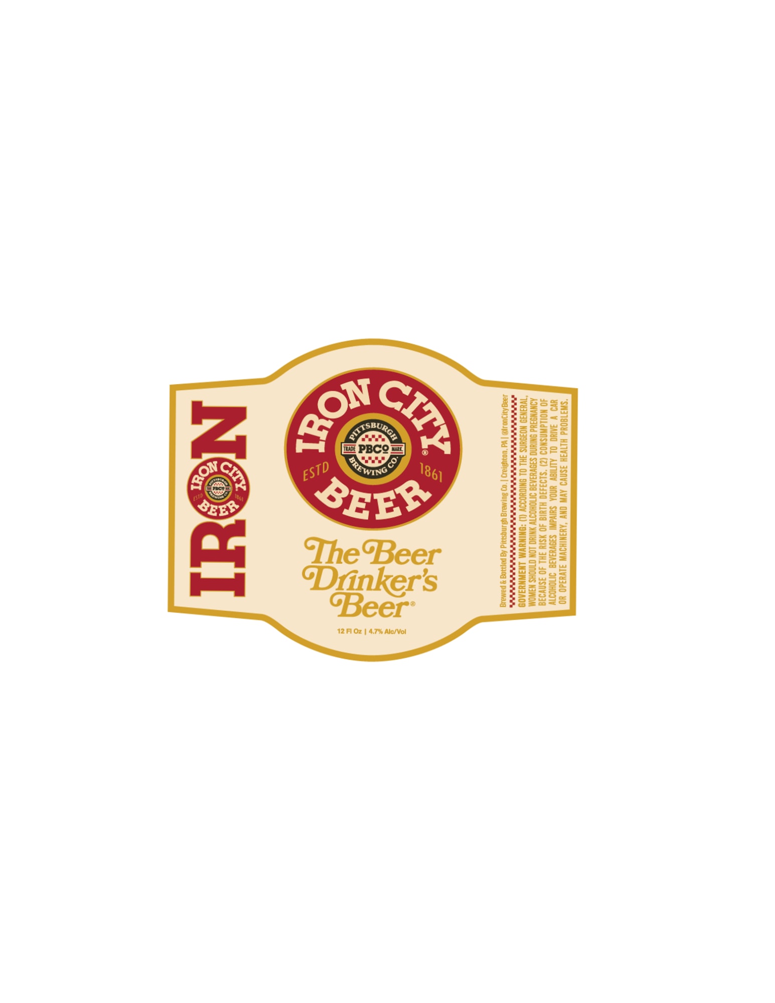 Iron City Beer by Pittsburgh Brewing Co. - beer label