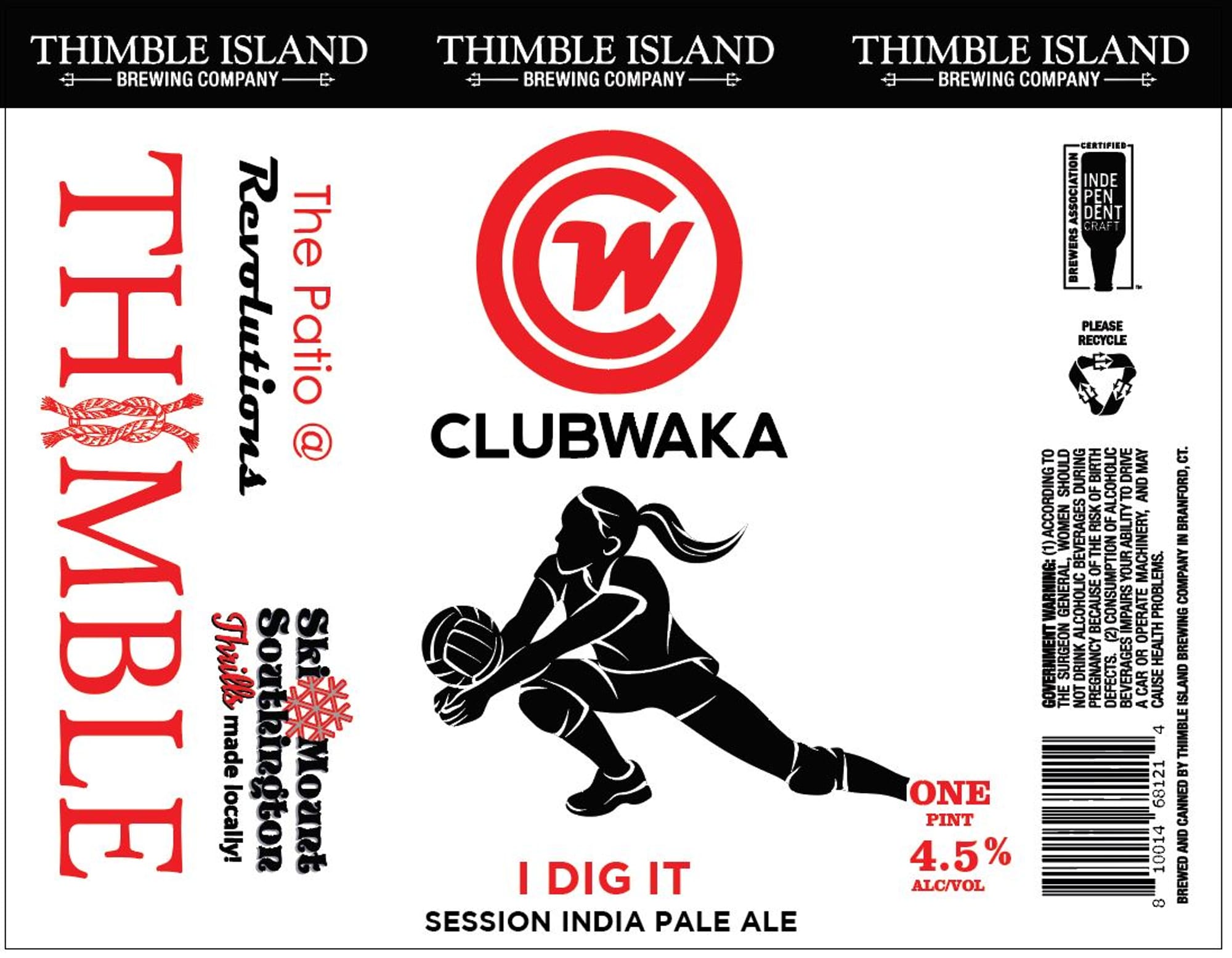 Revolutions by Thimble Island Brewing Company - beer label