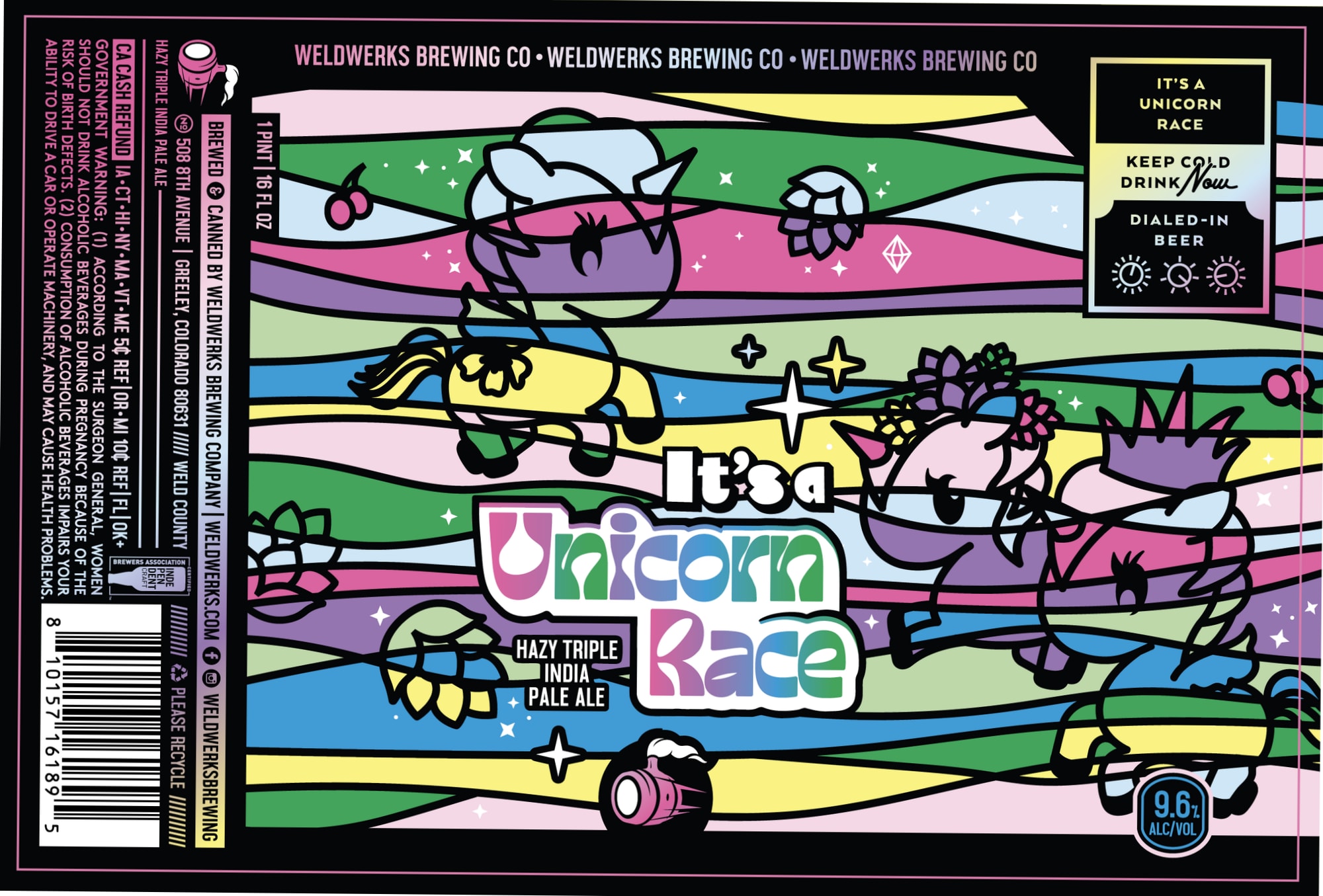 It's a Unicorn Race by Weldwerks Brewing Co. - beer label