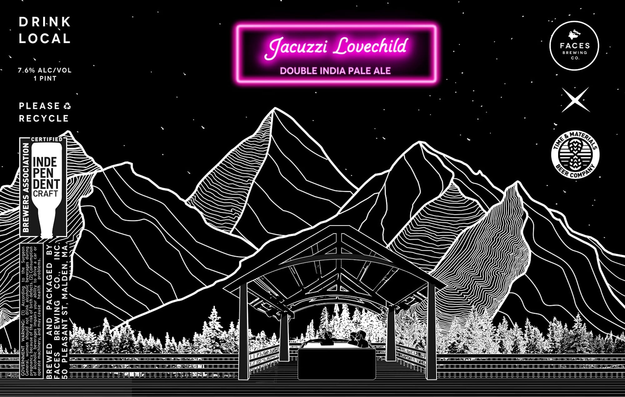 Jacuzzi Lovechild by Faces Brewing Co. - beer label
