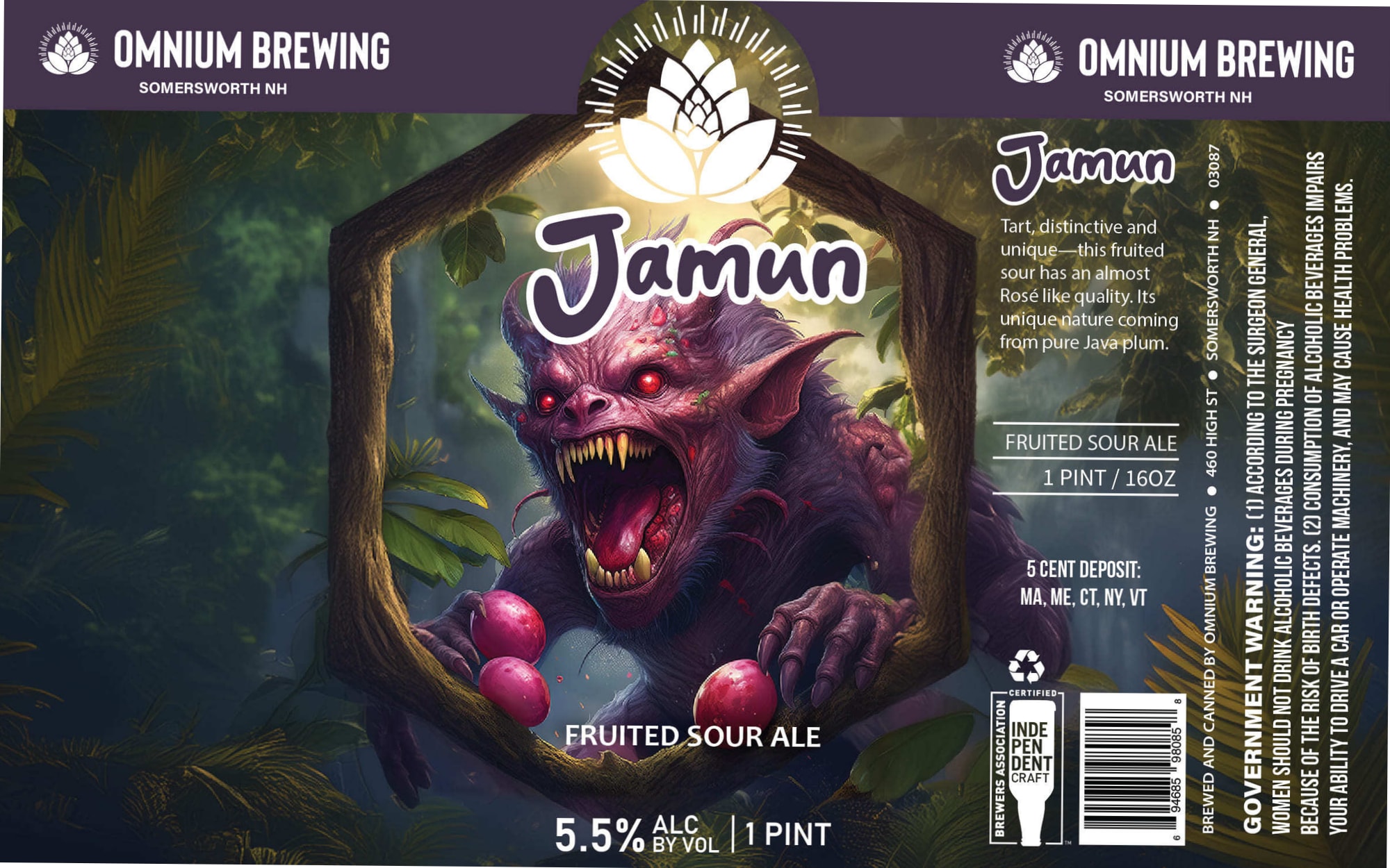 Jamun by Omnium Brewing - beer label