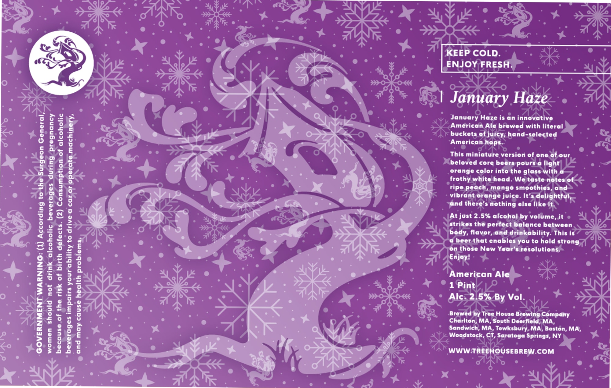January Haze by Tree House Brewing Company - beer label