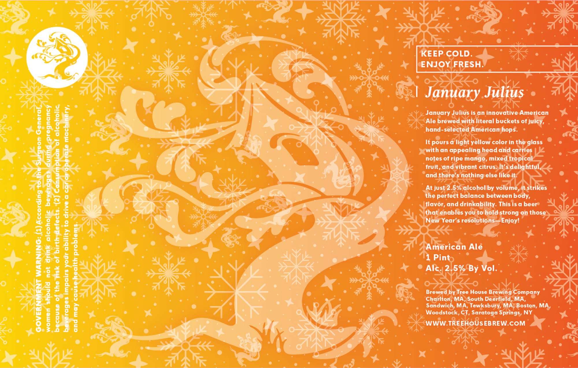 January Julius by Tree House Brewing Company - beer label