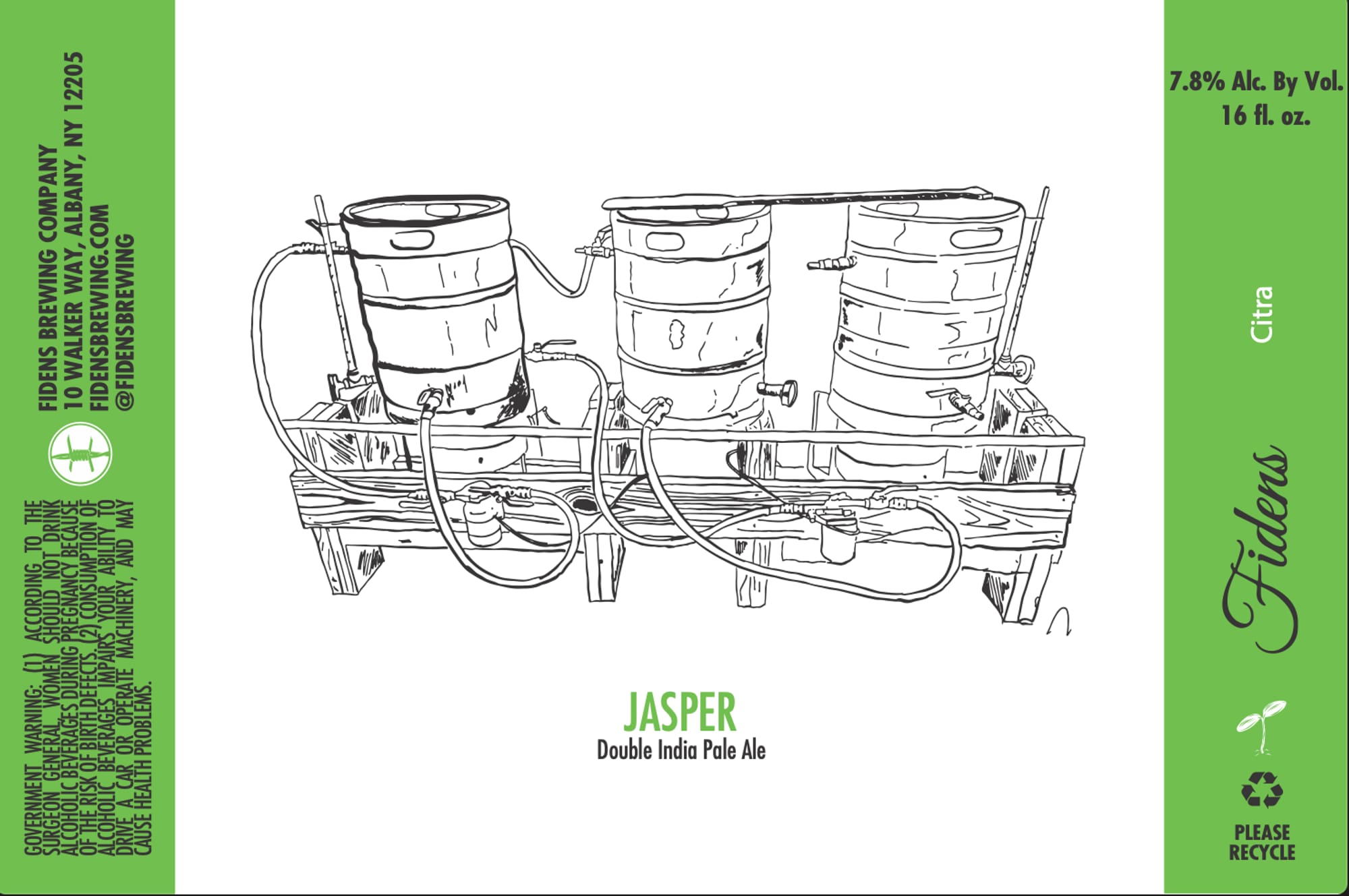 Jasper by Fidens Brewing Company - beer label