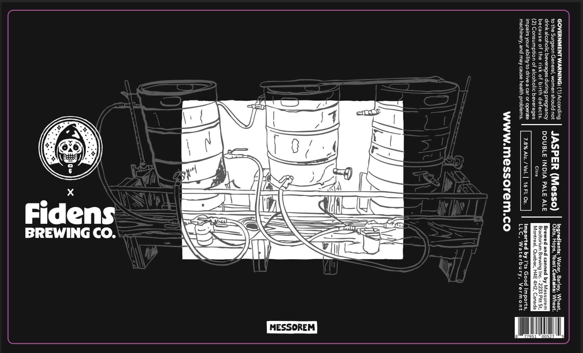 Jasper (Messo) by Fidens Brewing Co. x Messorem - beer label