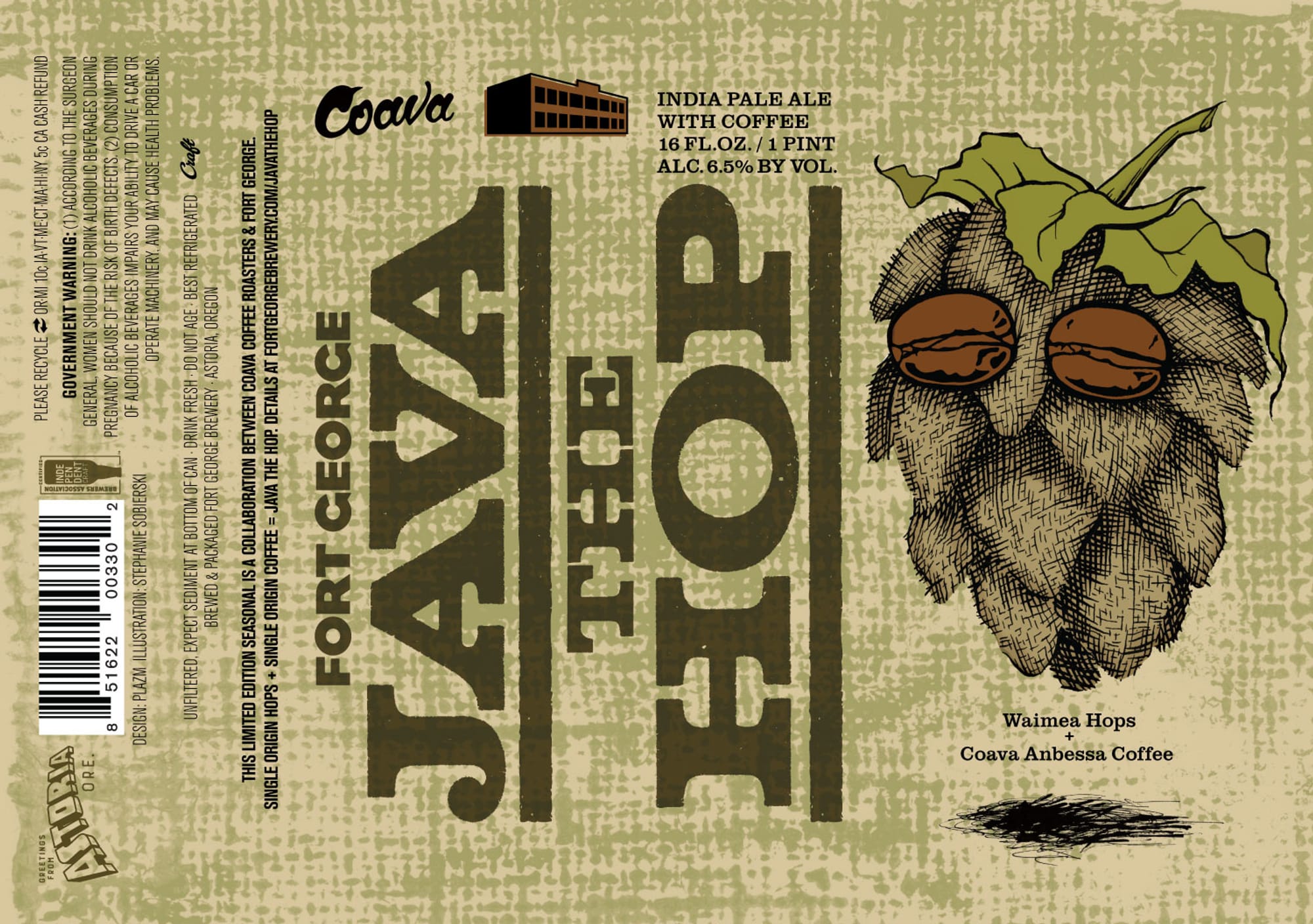 Jaya the Origin Force by Fort George Brewery - beer label