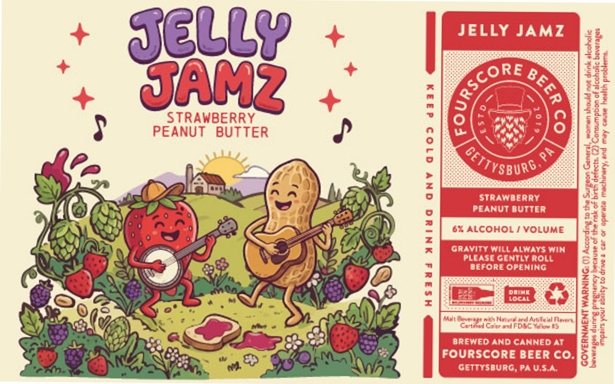 Jelly Jamz by Fourscore Beer Co. - beer label