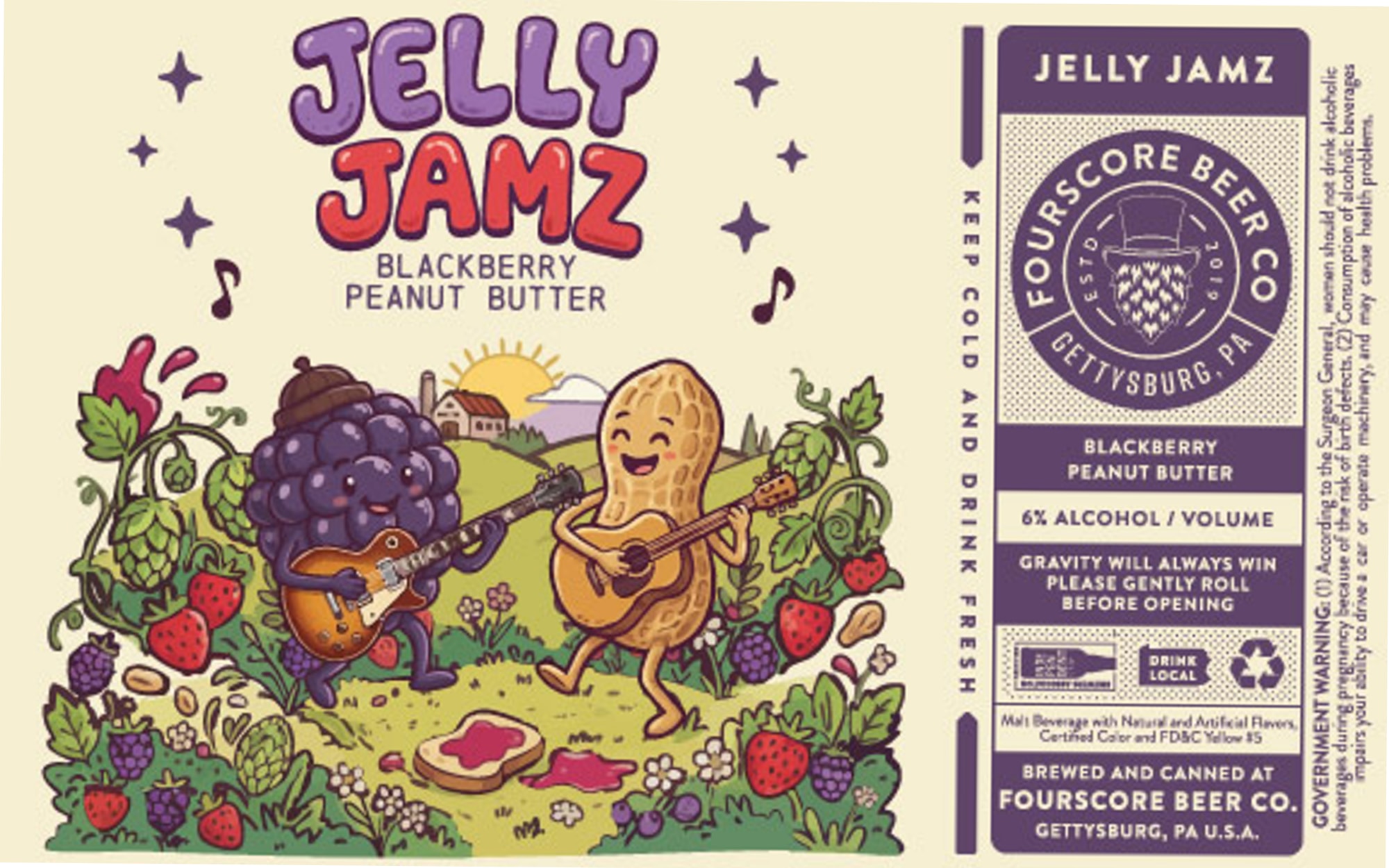 Jelly Jamz by Fourscore Beer Co. - beer label