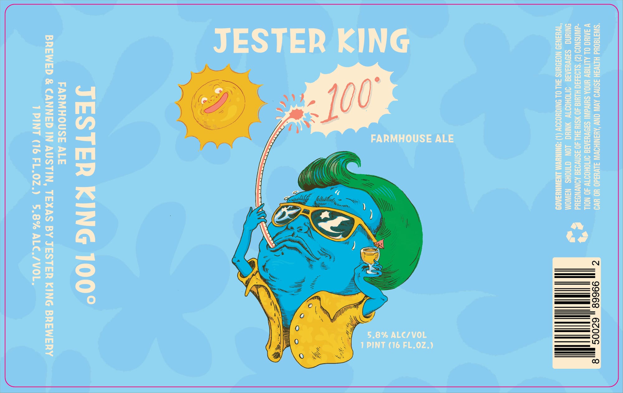 Jester King 100° by Jester King Brewery - beer label