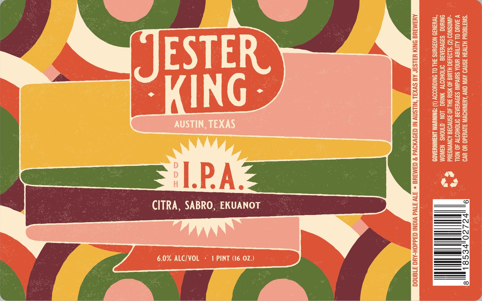 Jester King I.P.A. by Jester King - beer label