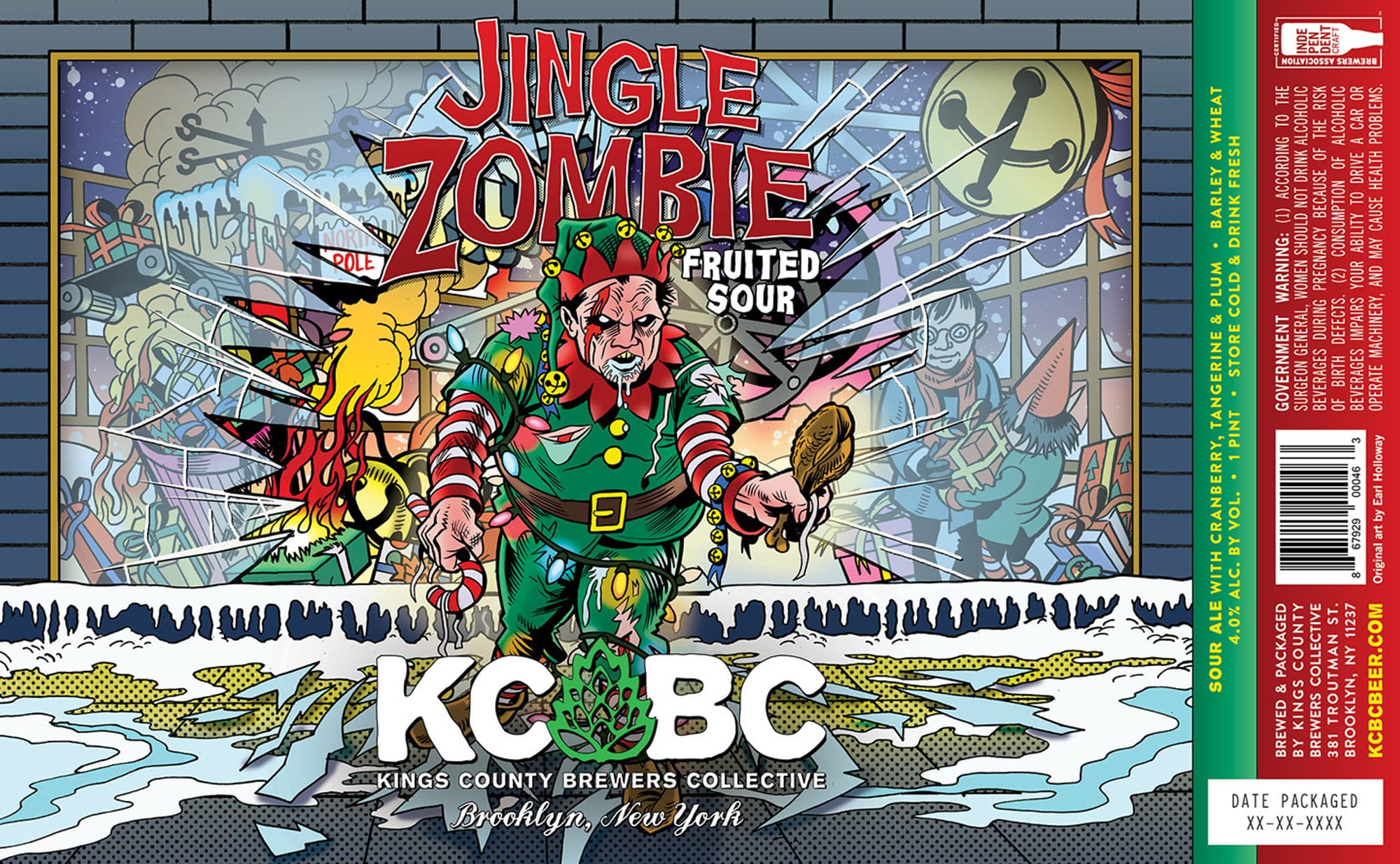 Jingle Zombie by Kings County Brewers Collective - beer label