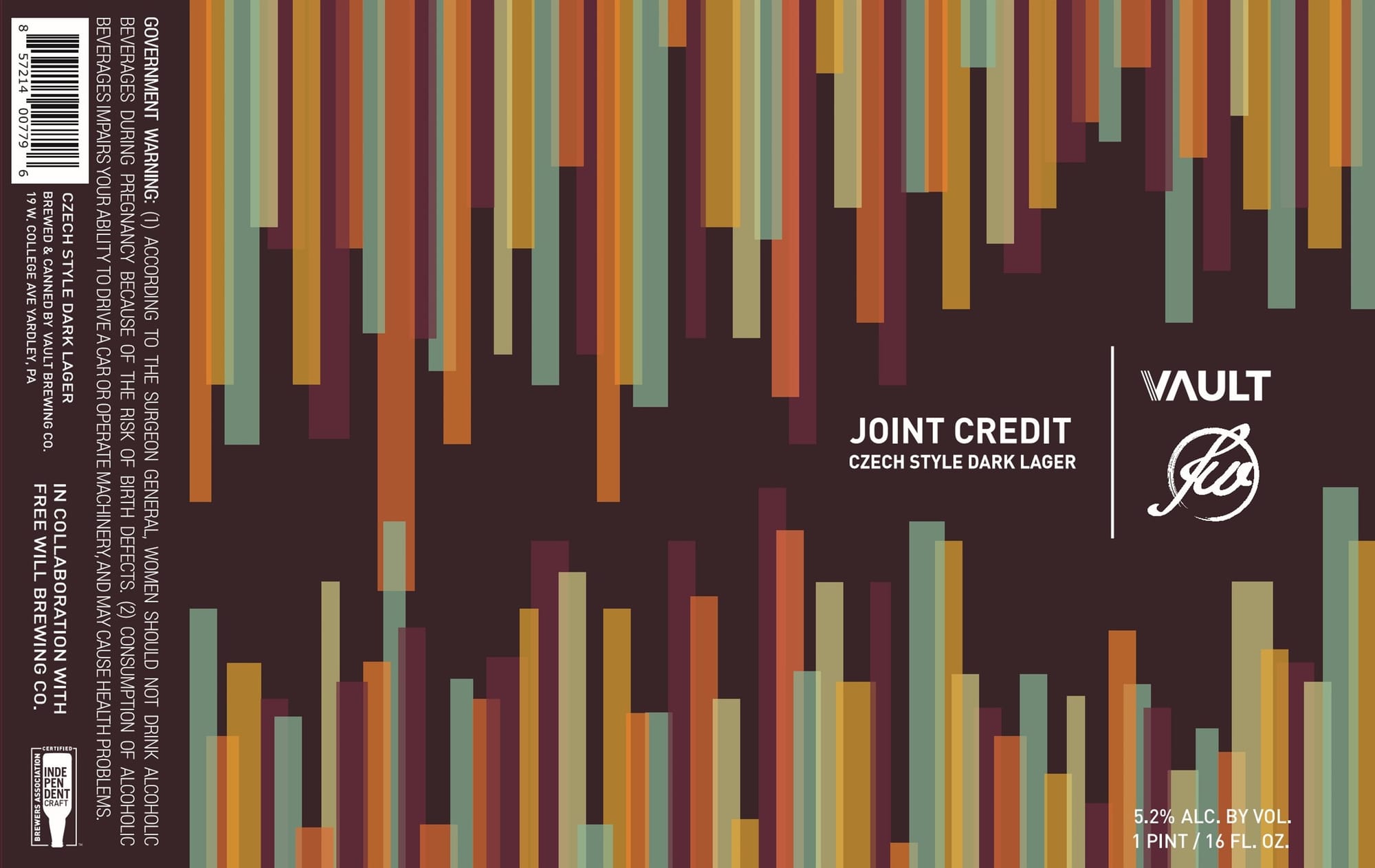 Joint Credit by Vault Brewing Co. - beer label
