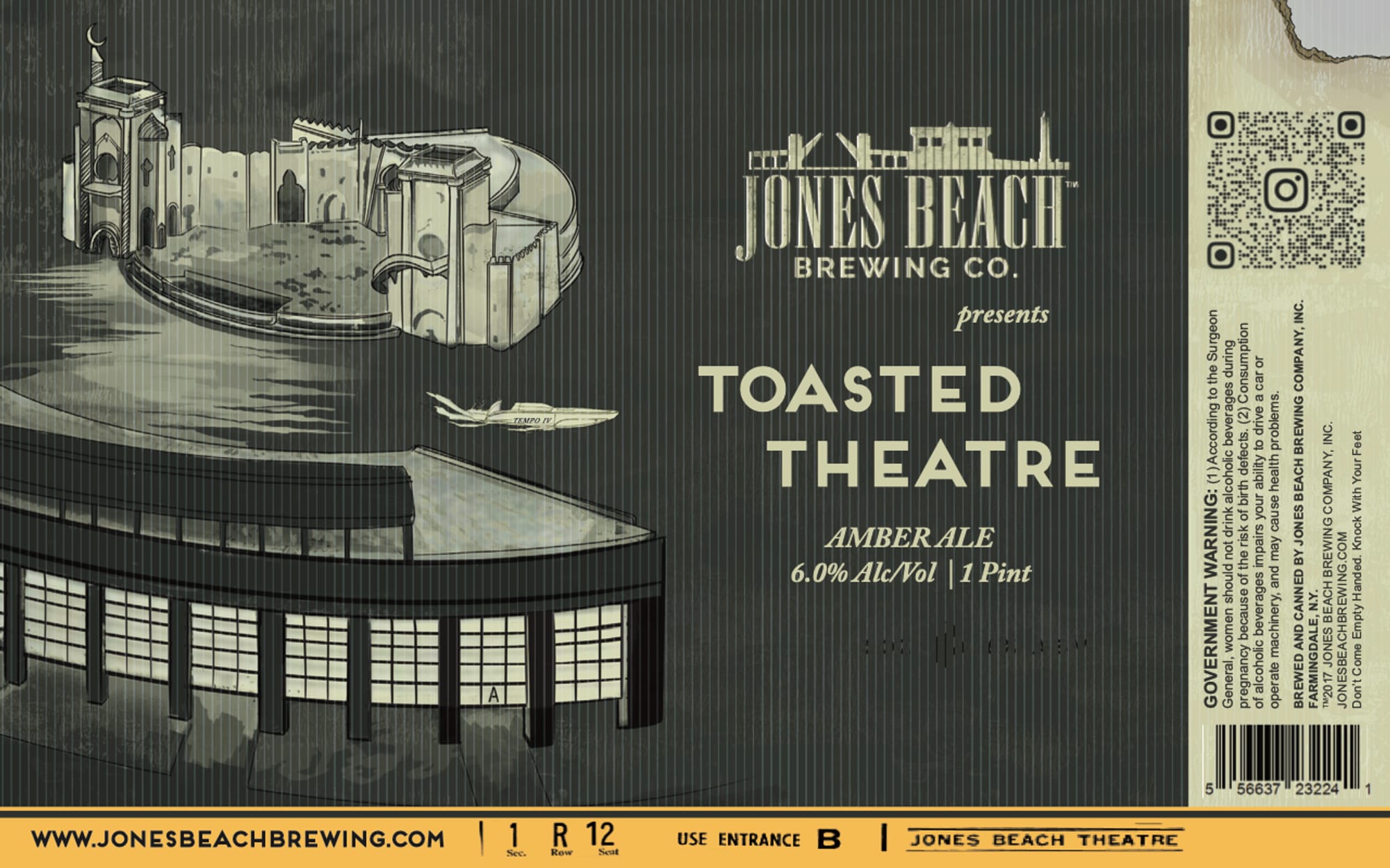 Toasted Theatre by Jones Beach Brewing Co. - beer label