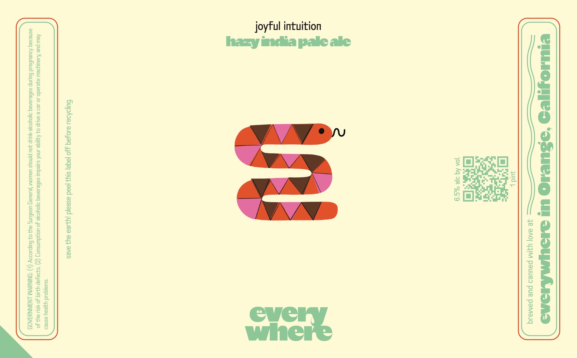 Joyful Intuition by Everywhere Brewing Company - beer label