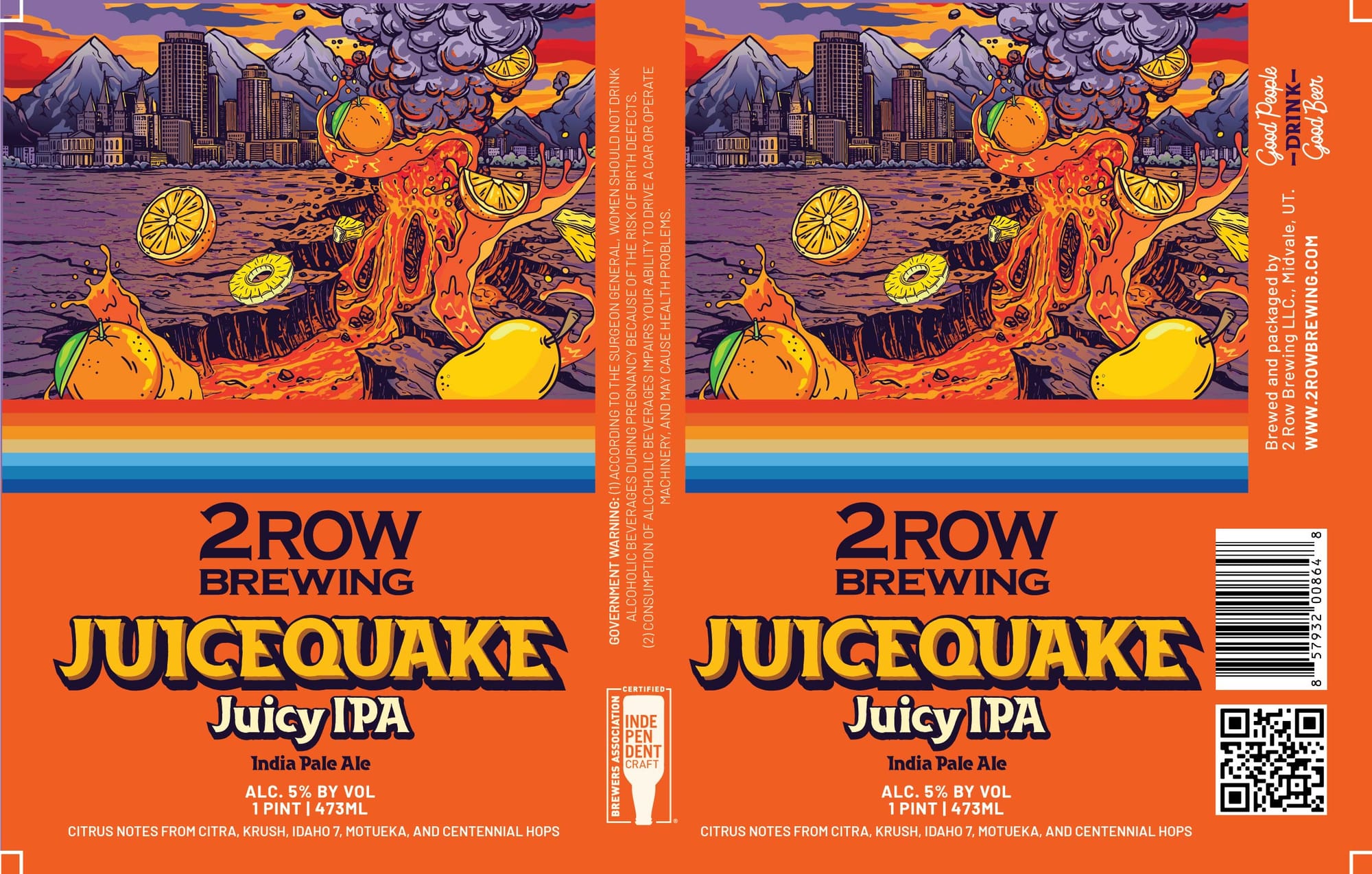 Juicequake by 2 Row Brewing - beer label