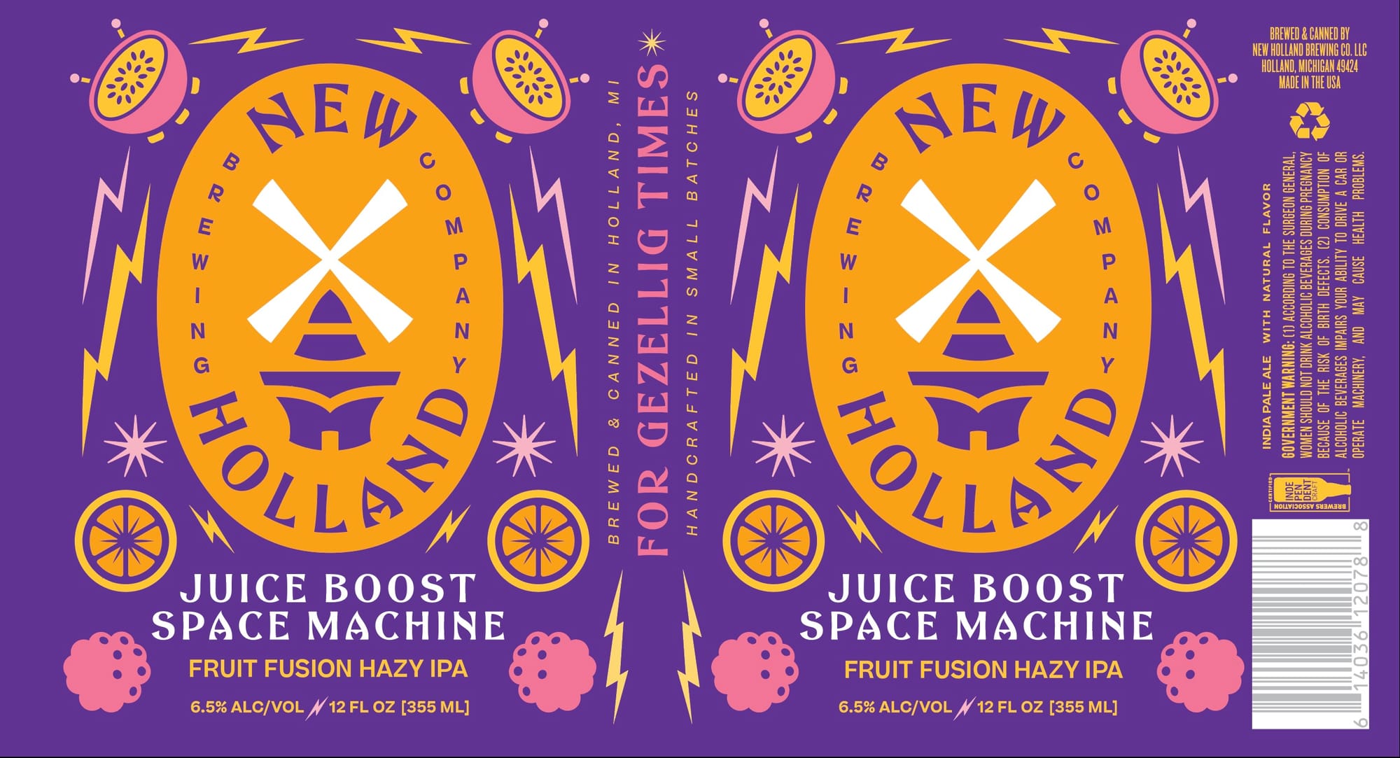 Juice Boost Space Machine by New Company Brewing Co. - beer label