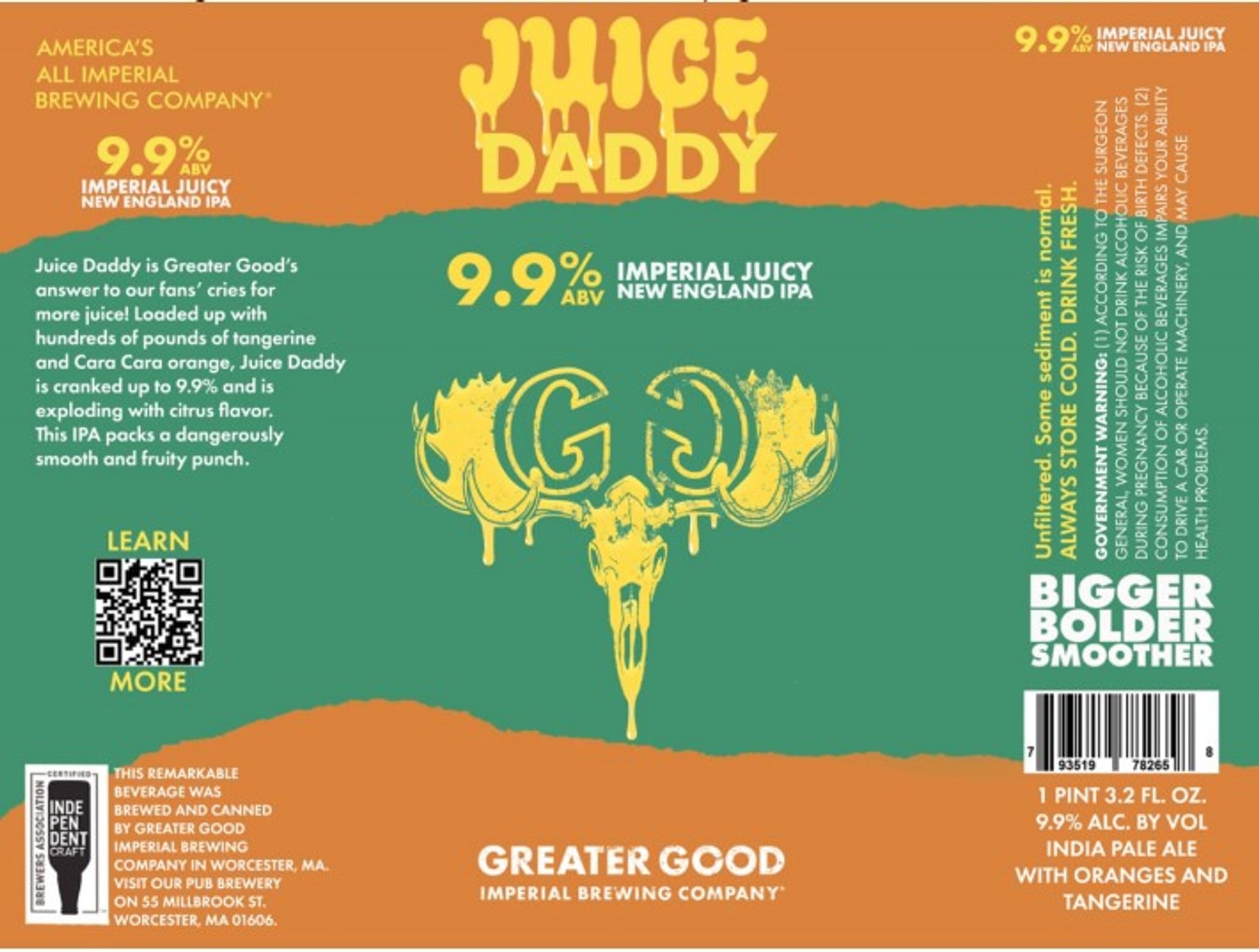 Juice Daddy by Greater Good Imperial Brewing Company - beer label