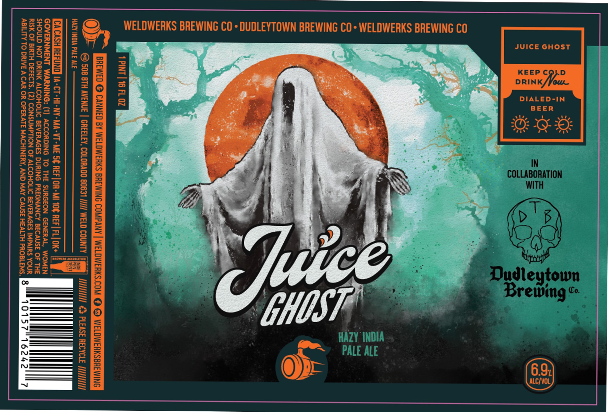 Juice Ghost by Weldwerks Brewing Co. - beer label