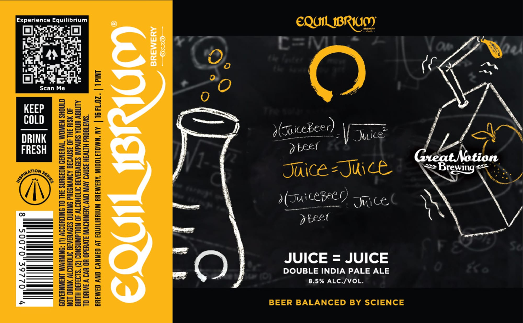 Juice = Juice by Equilibrium Brewery - beer label