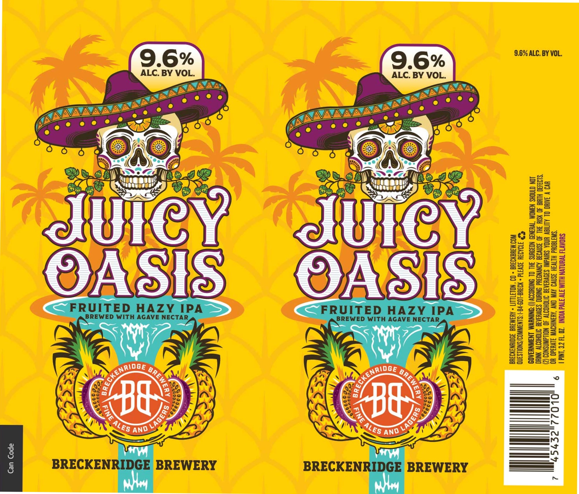 Juicy Oasis by Breckenridge Brewery - beer label