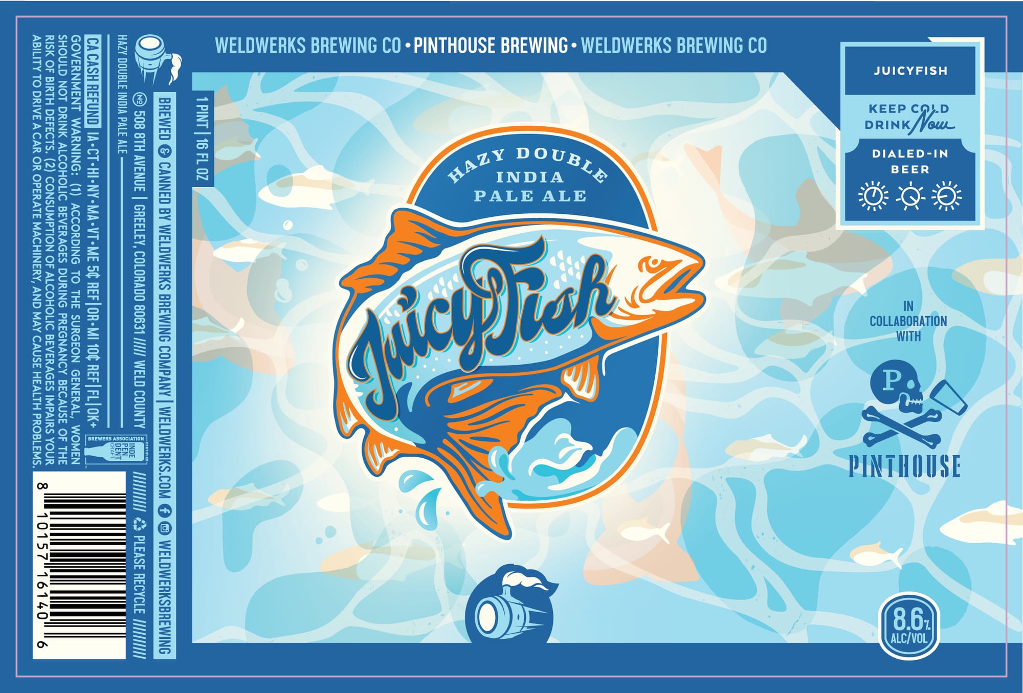 Juicyfish by WeldWerks Brewing Co. - beer label