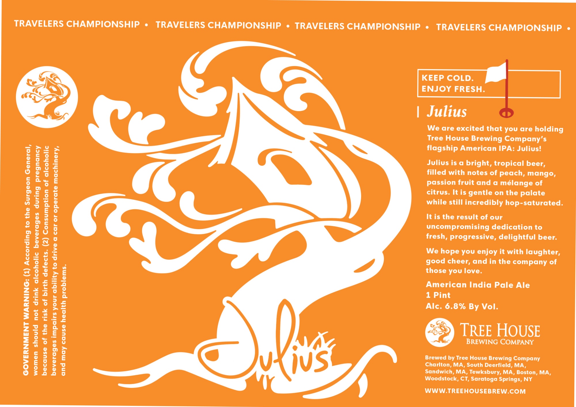 Julius by Tree House Brewing Company - beer label