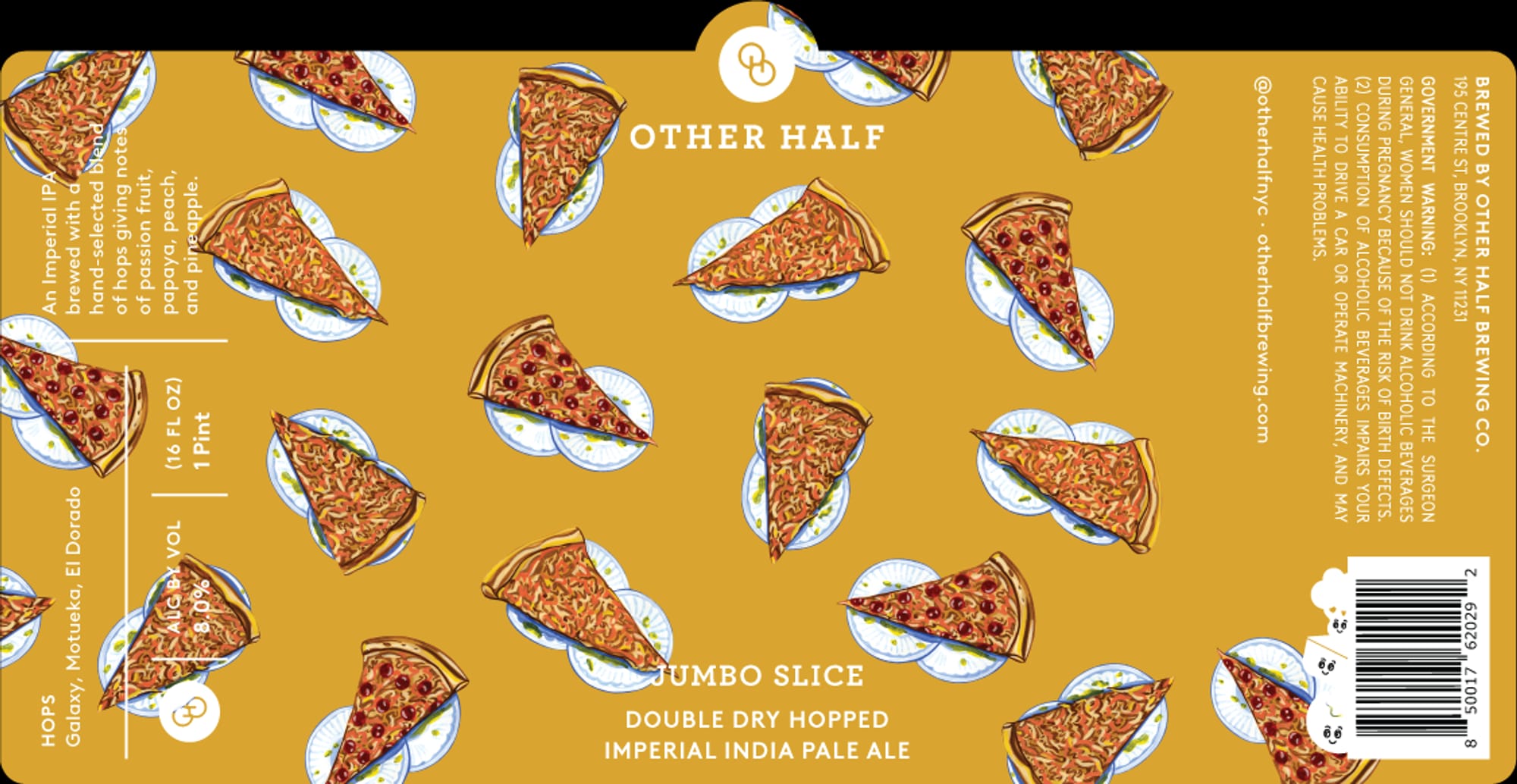 Jumbo Slice by Other Half Brewing Co. - beer label