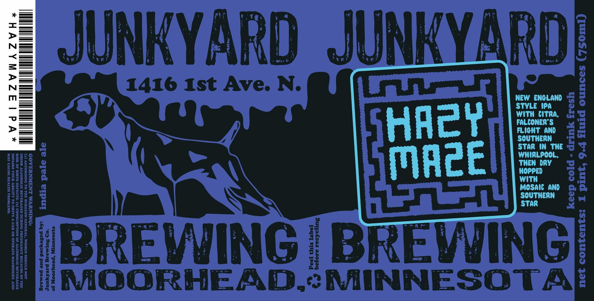 Junkyard Maze by Junkyard Brewing - beer label