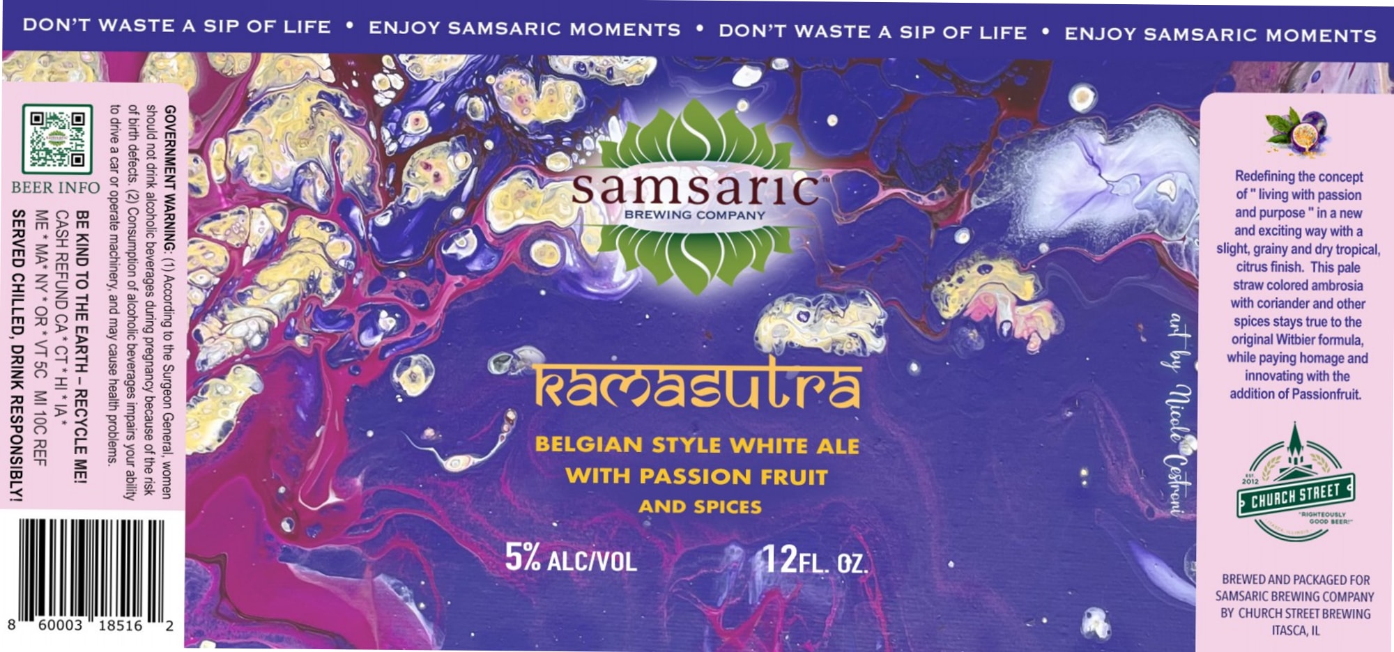 Kamasutra by Samsaric Brewing Company - beer label
