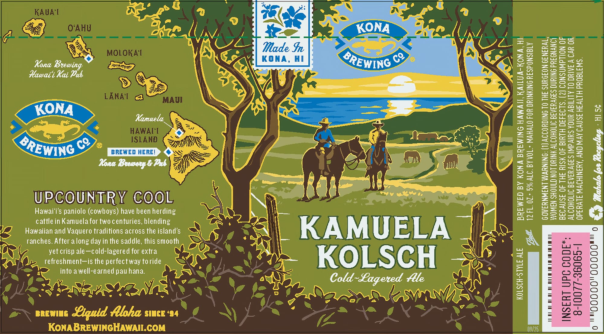 Kamuela Kolsch by Kona Brewing Co. - beer label