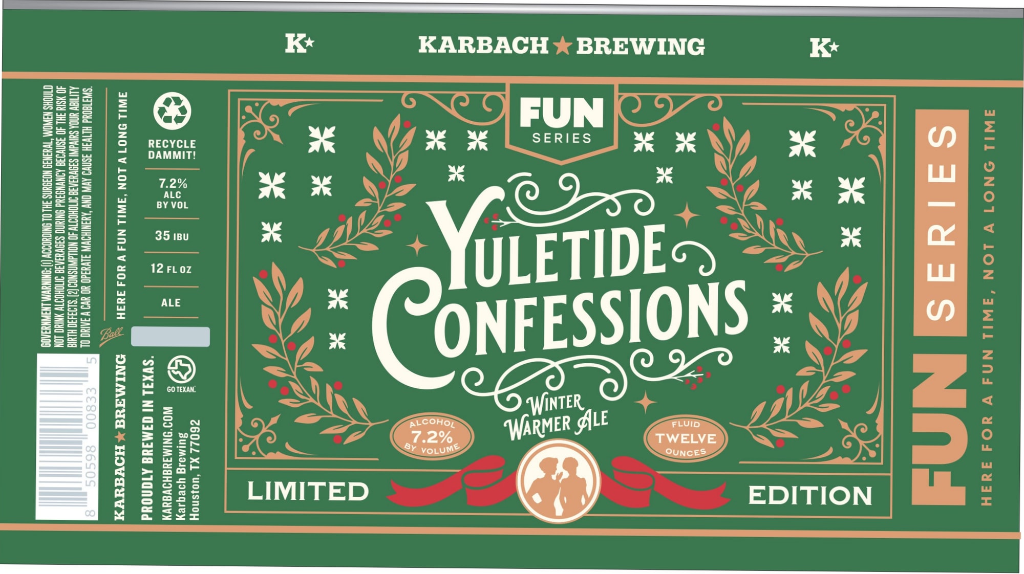 Yuletide Confessions by Karbach Brewing - beer label