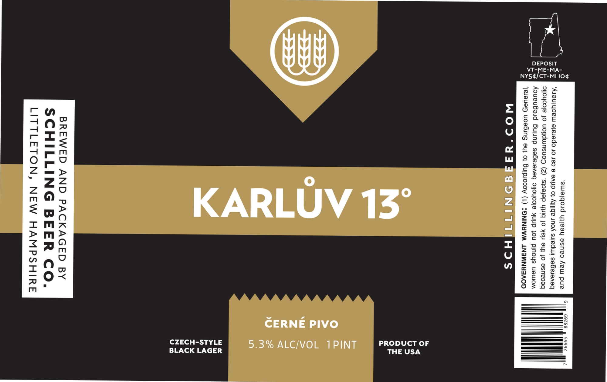 Karlův 13° by Schilling Beer Co. - beer label