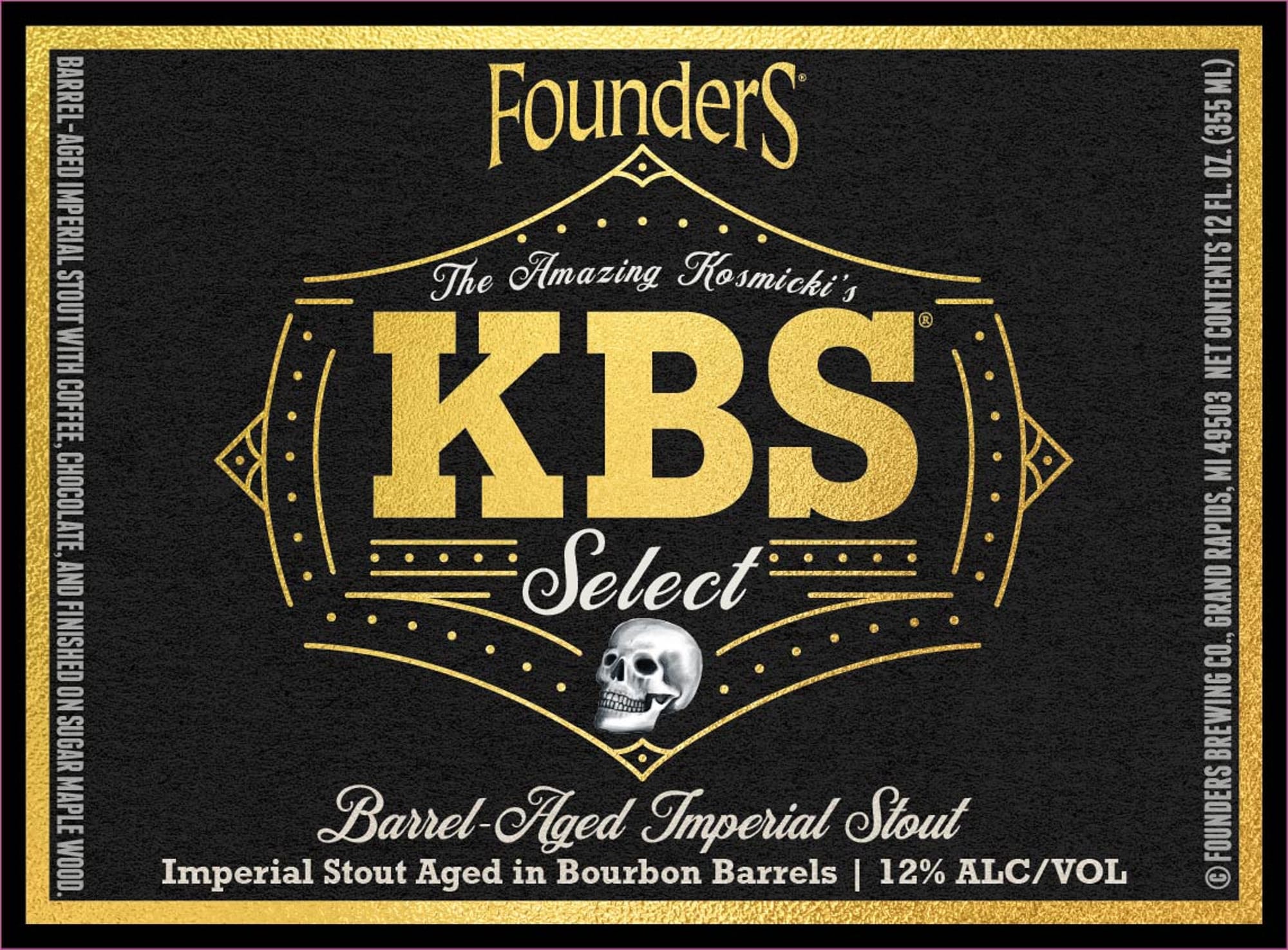 KBS Select by Founders Brewing Co. - beer label