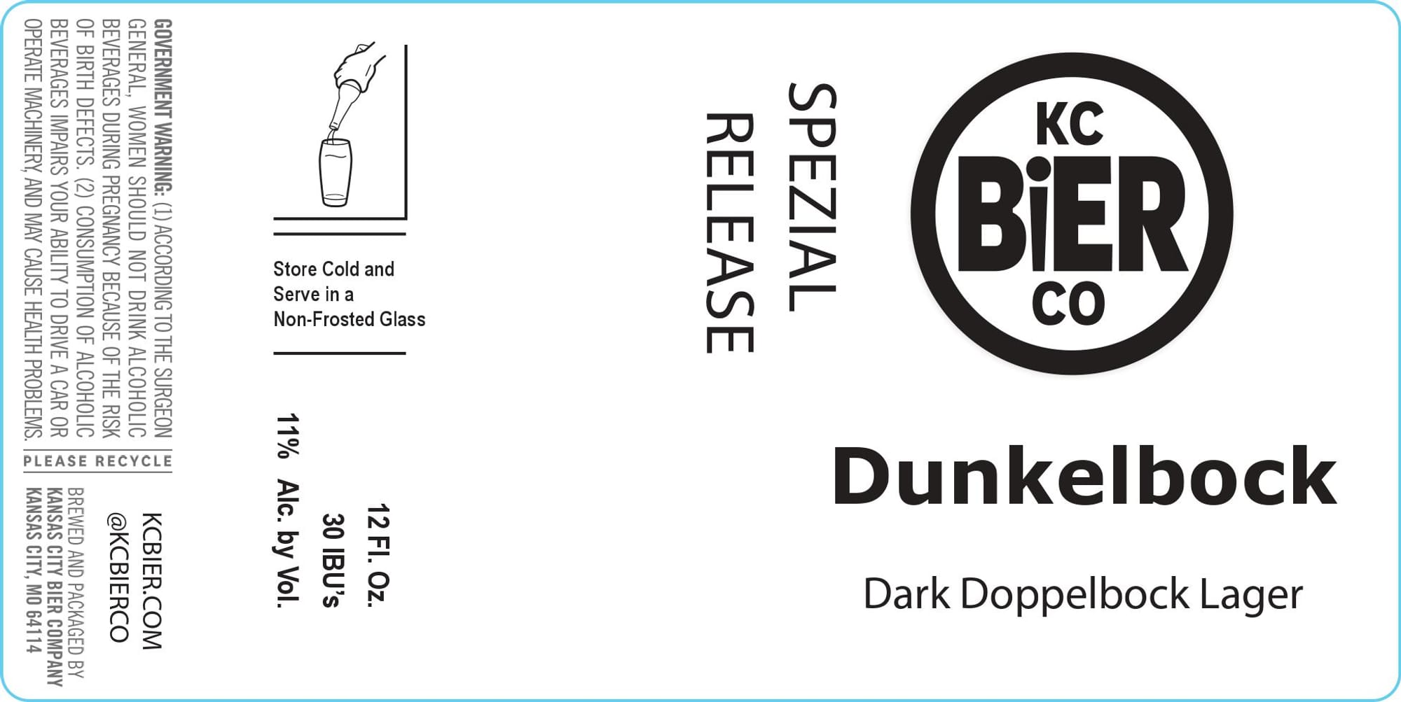 Dunkelbock by KC Bier Co. - beer label