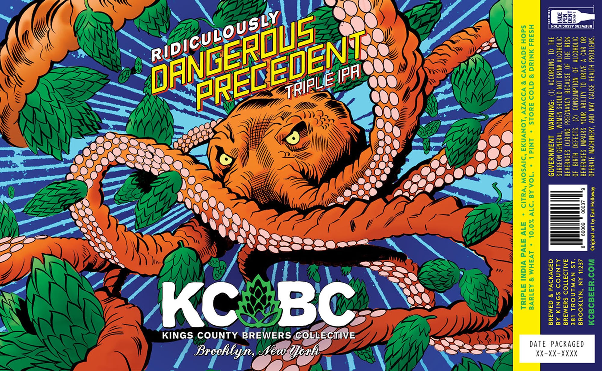 Ridiculously Dangerous by Kings County Brewers Collective - beer label