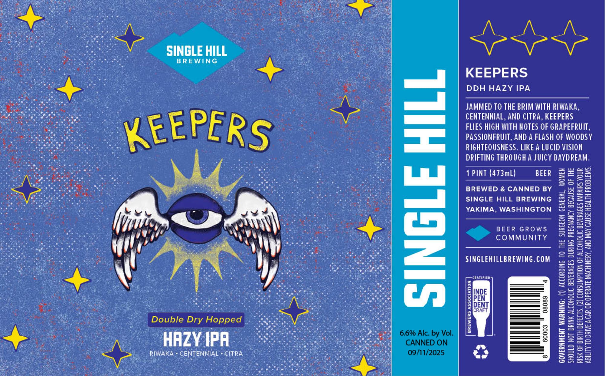 Keepers by Single Hill Brewing - beer label