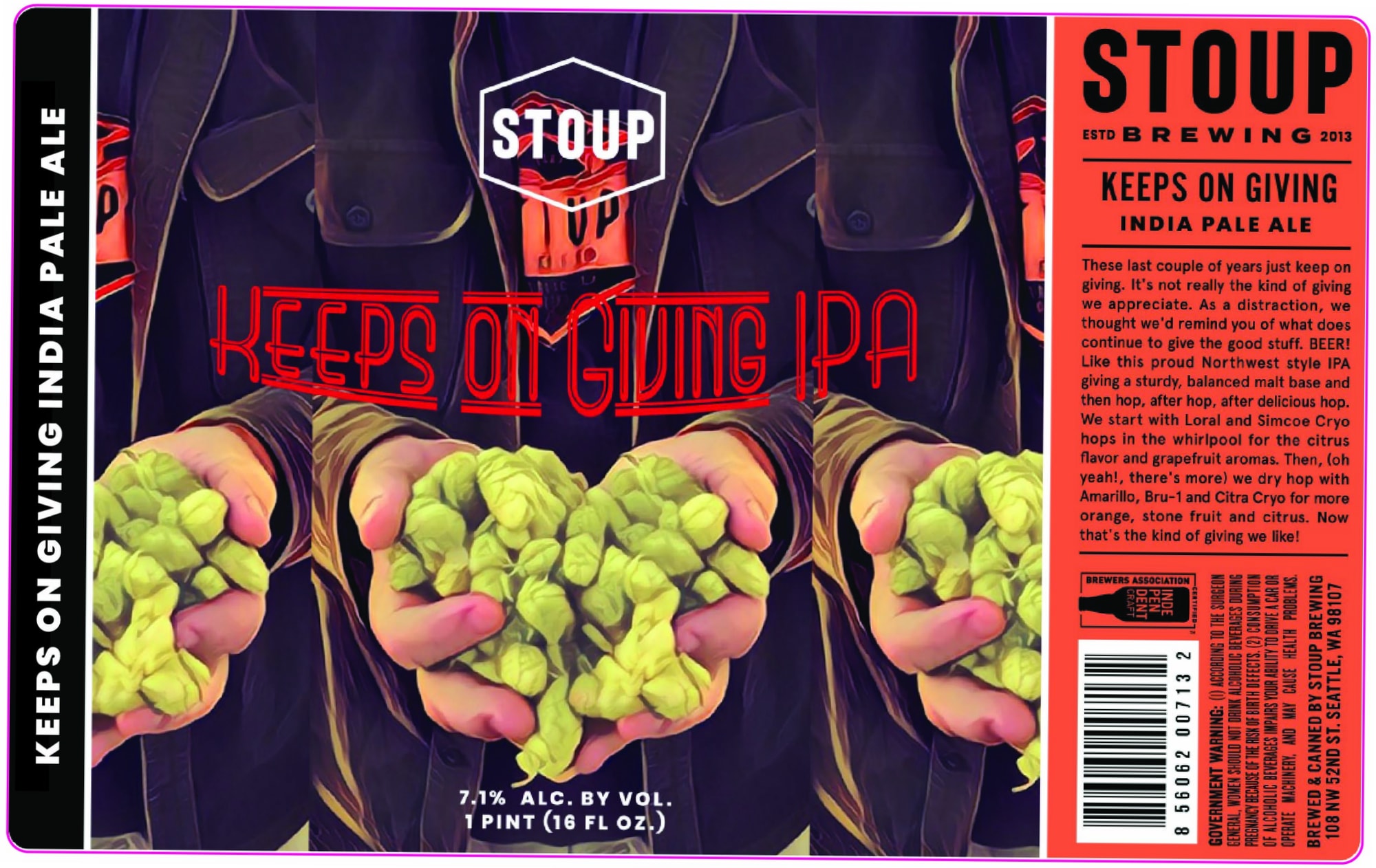 Keeps On Giving by Stoup Brewing - beer label