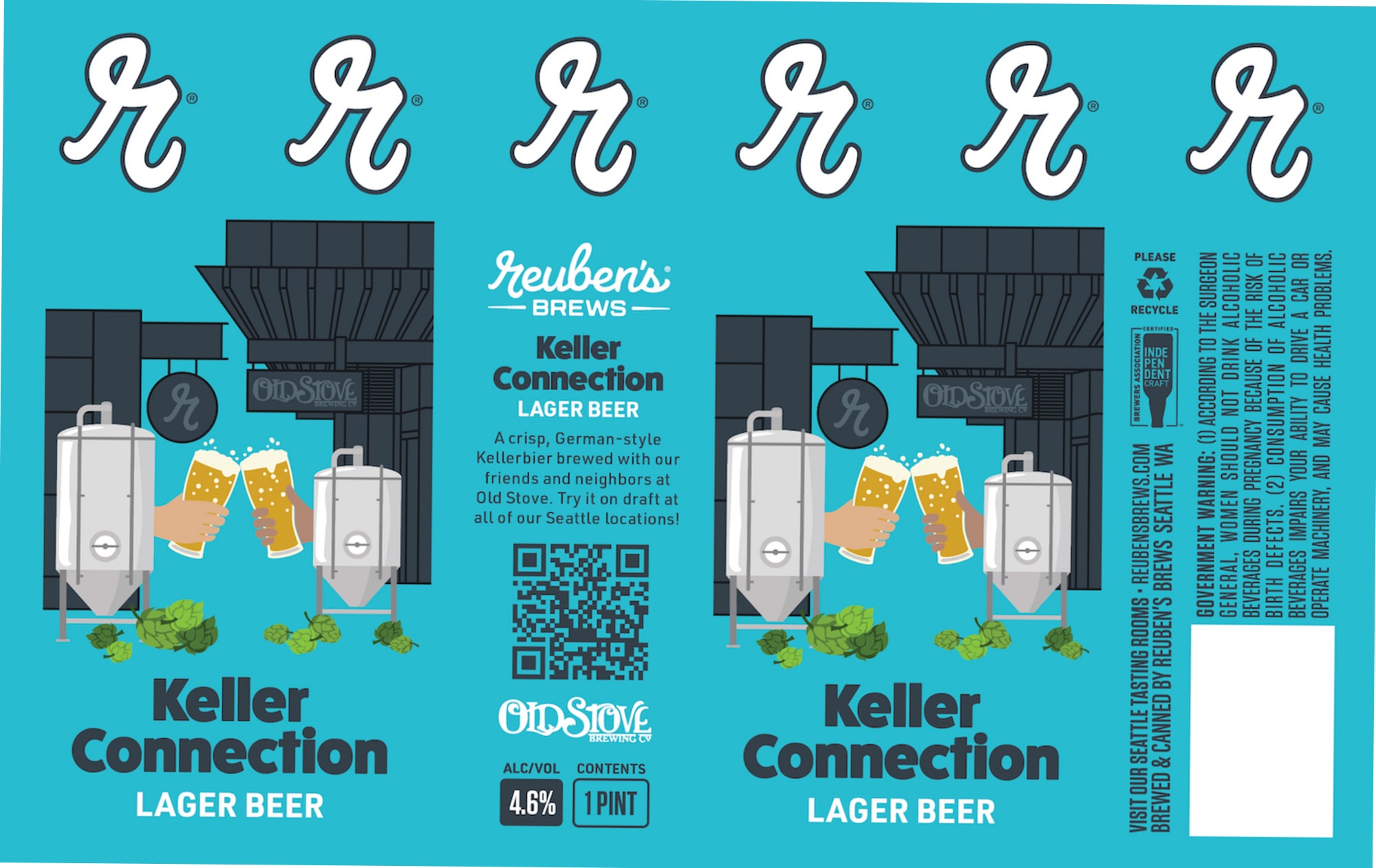 Keller Connection by Reuben's Brews - beer label