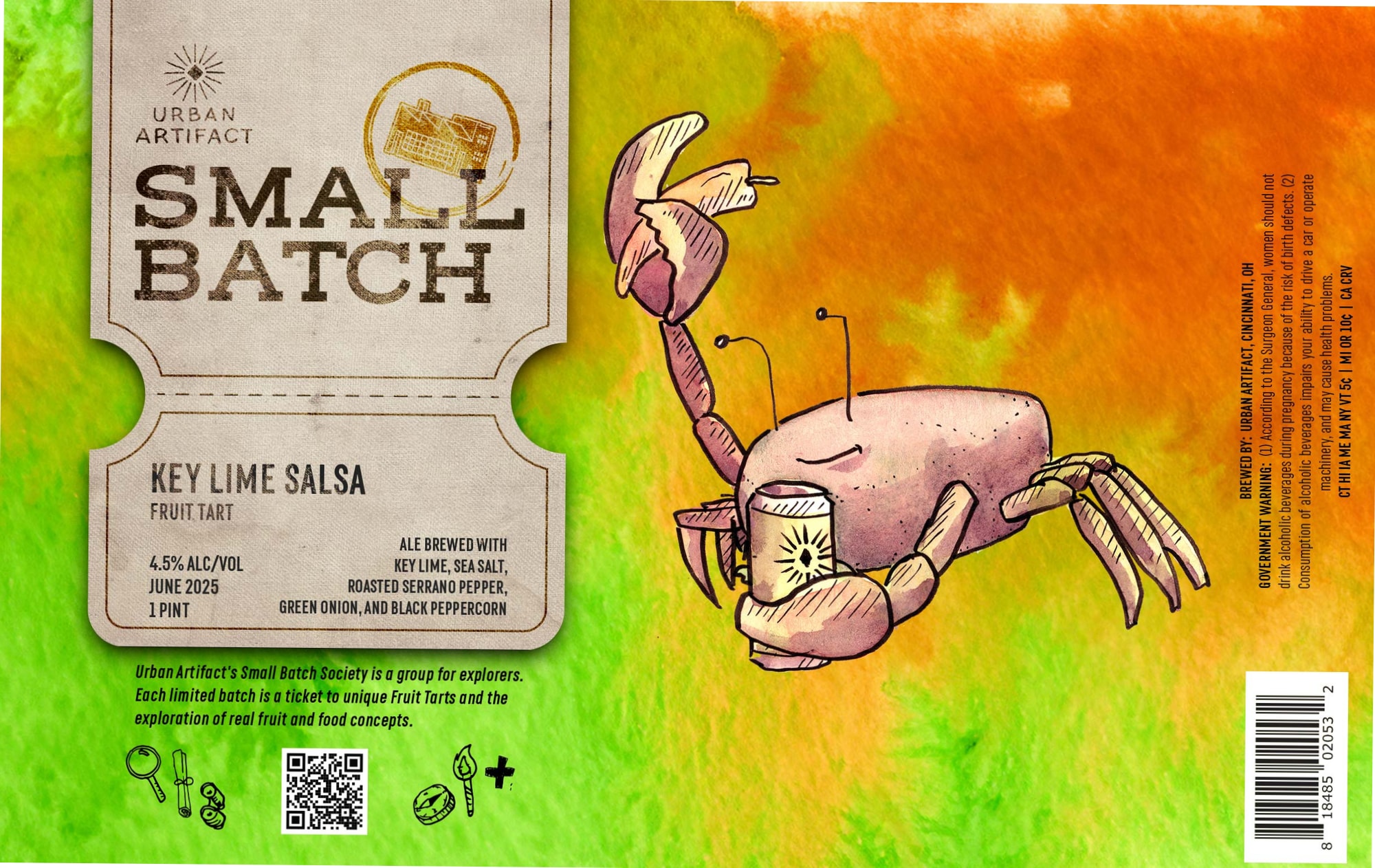 Key Lime Salsa by Urban Artifact - beer label