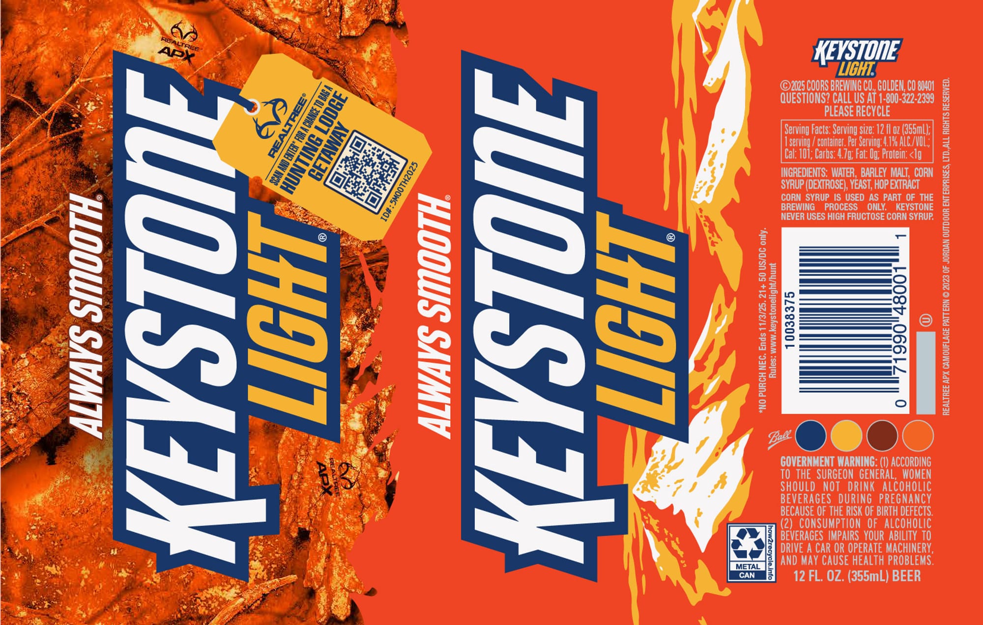 Keystone Light by Coors Brewing Co. - beer label