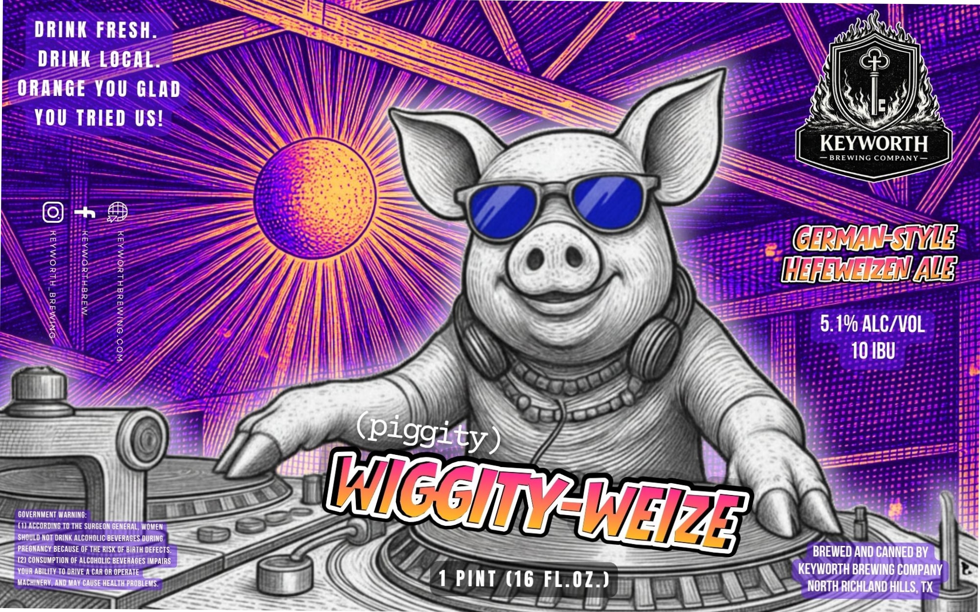 Piggy Wiggly-Weize by Keyworth Brewing Company - beer label