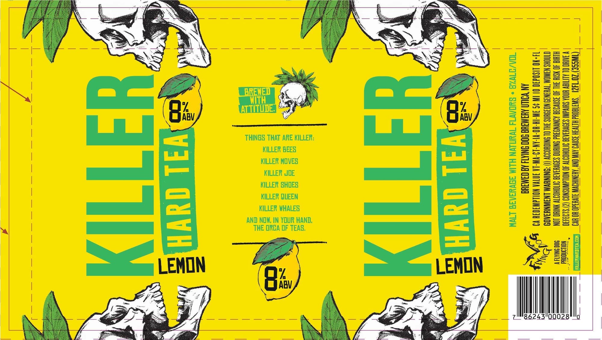Killer Tea by Flying Machine LLC - beer label