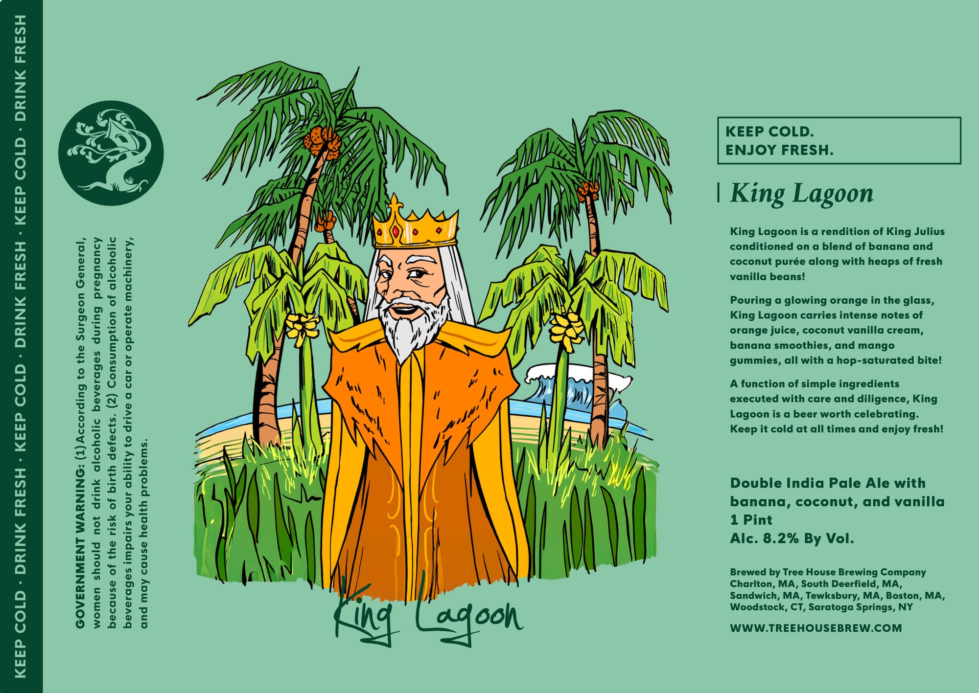 King Lagoon by Tree House Brewing Company - beer label
