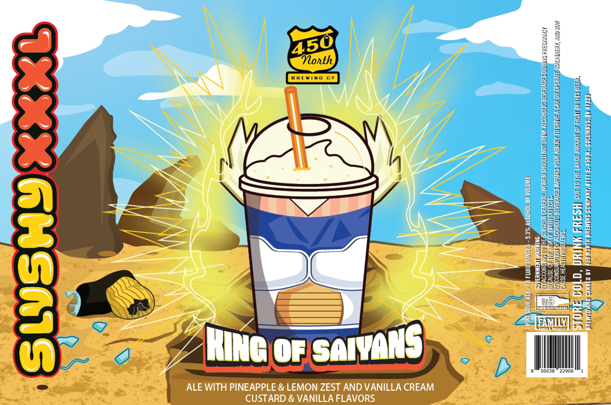 King of Saiyans by 450 North Brewing Co. - beer label