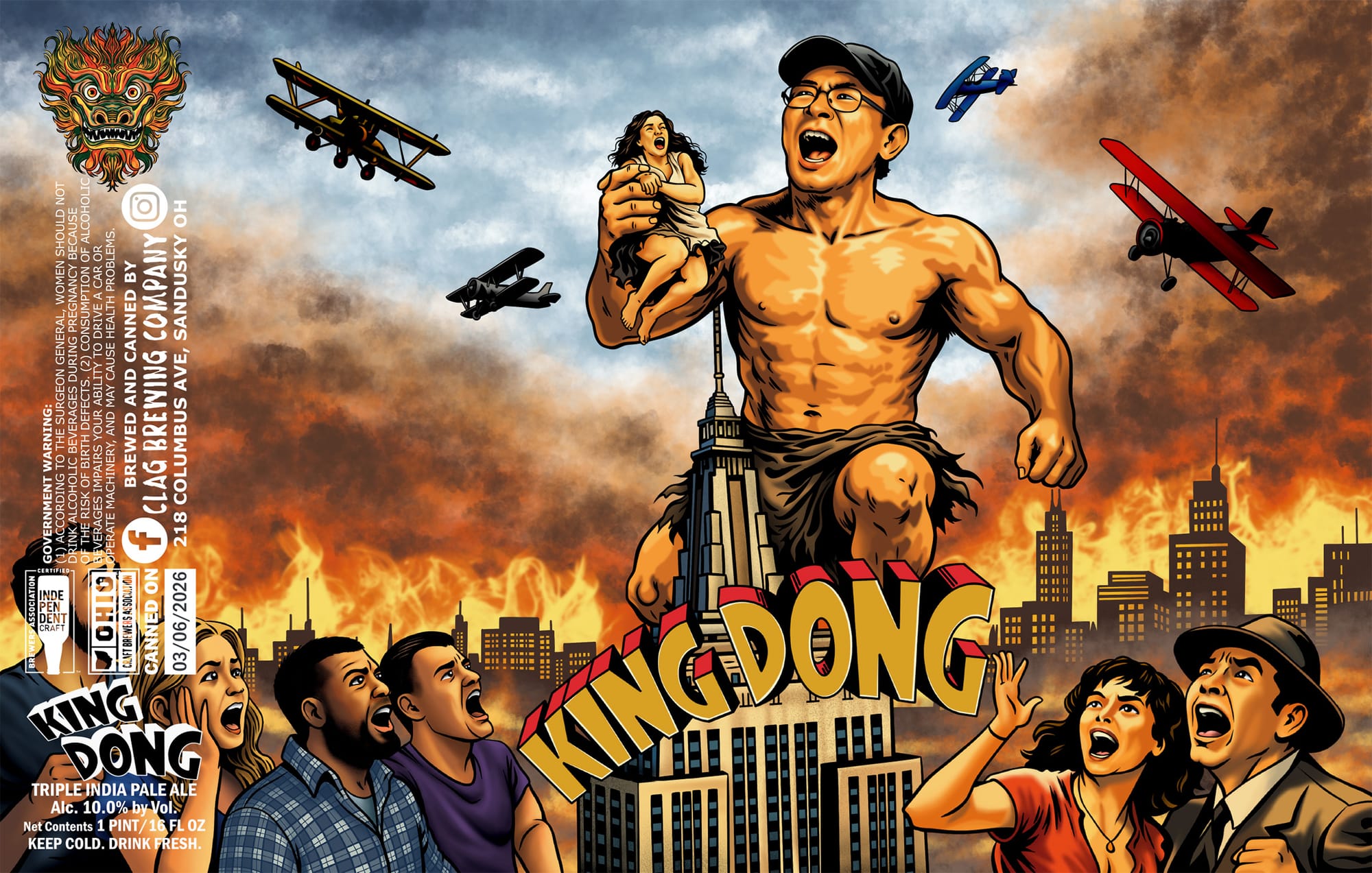 Kingdong by Hoppin’ Frog Brewing Company - beer label