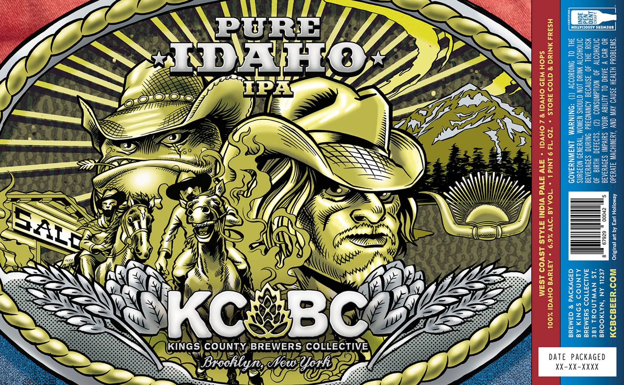 Pure Idaho IPA by Kings County Brewers Collective - beer label